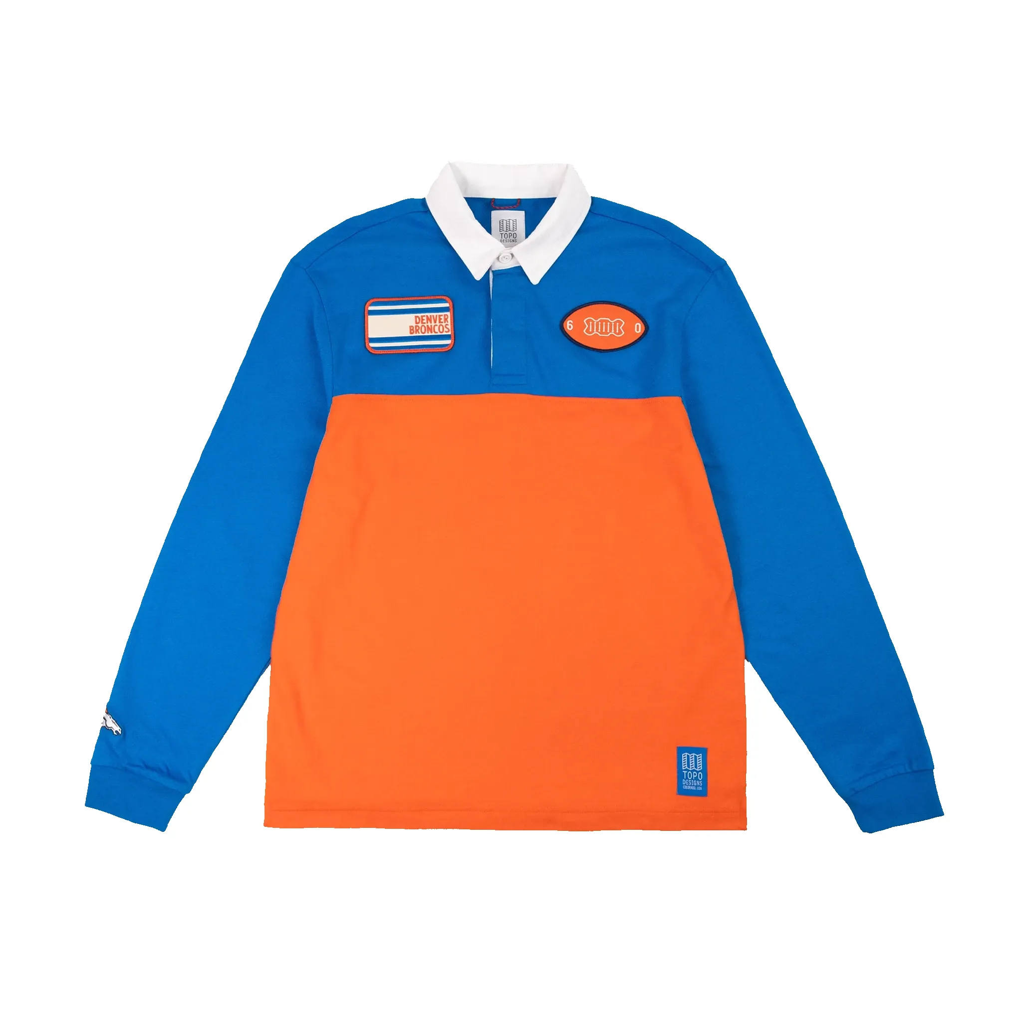 Topo Designs x Denver Broncos Rugby Shirt sold by TOPO DESIGNS