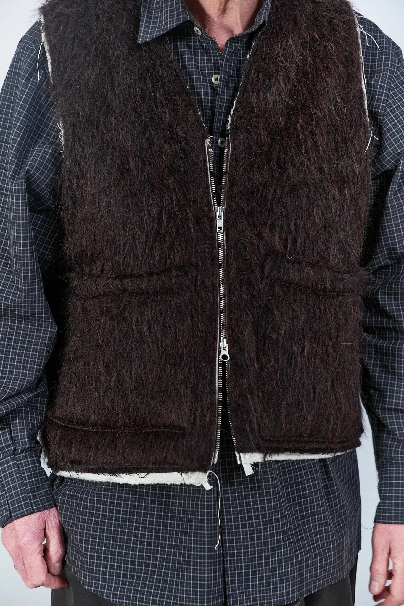 CF.20.05.02.02 ZIP VEST brown sold by Camiel Fortgens