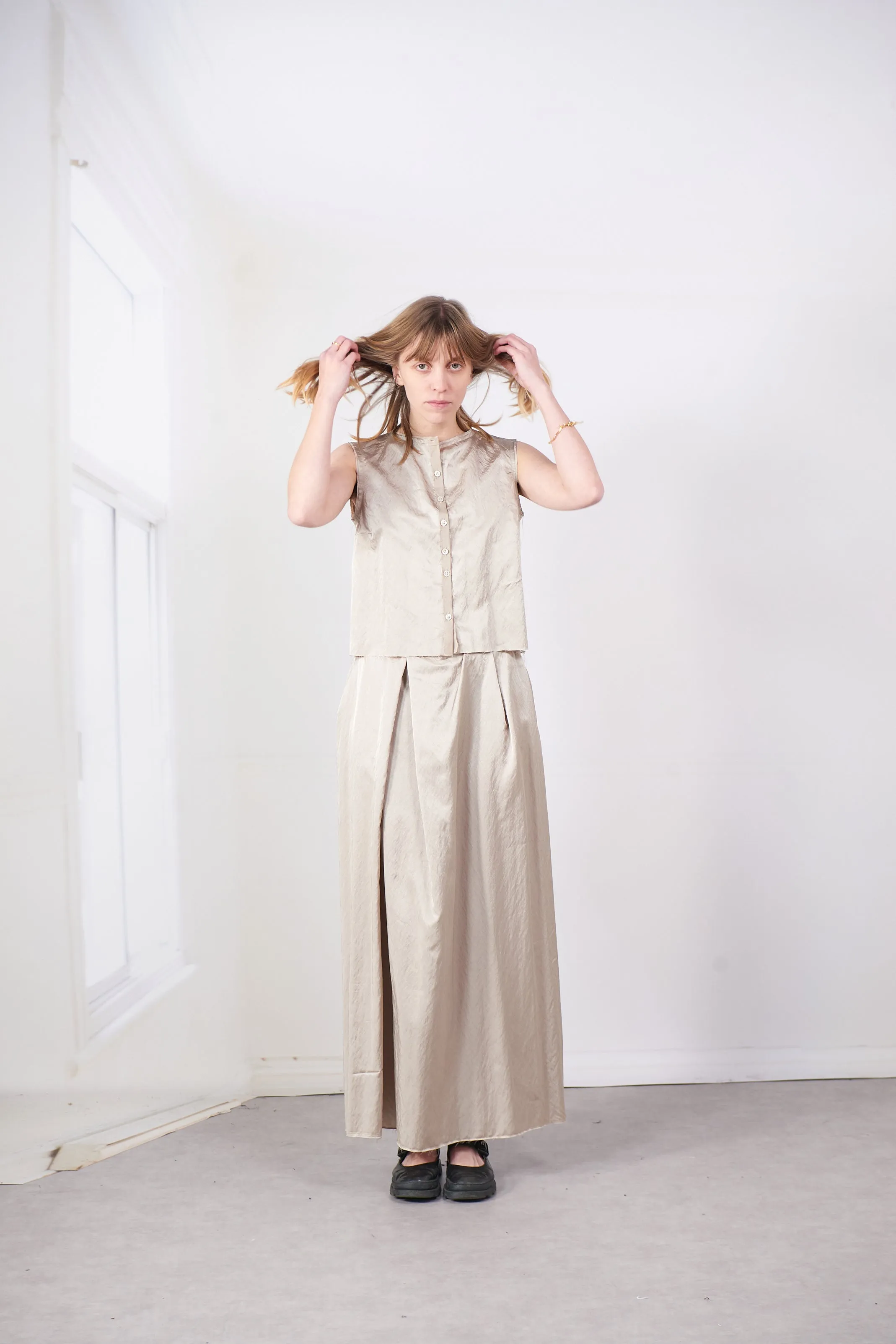 CF.20.07.04.03 TOPLESS DRESS champagne sold by Camiel Fortgens