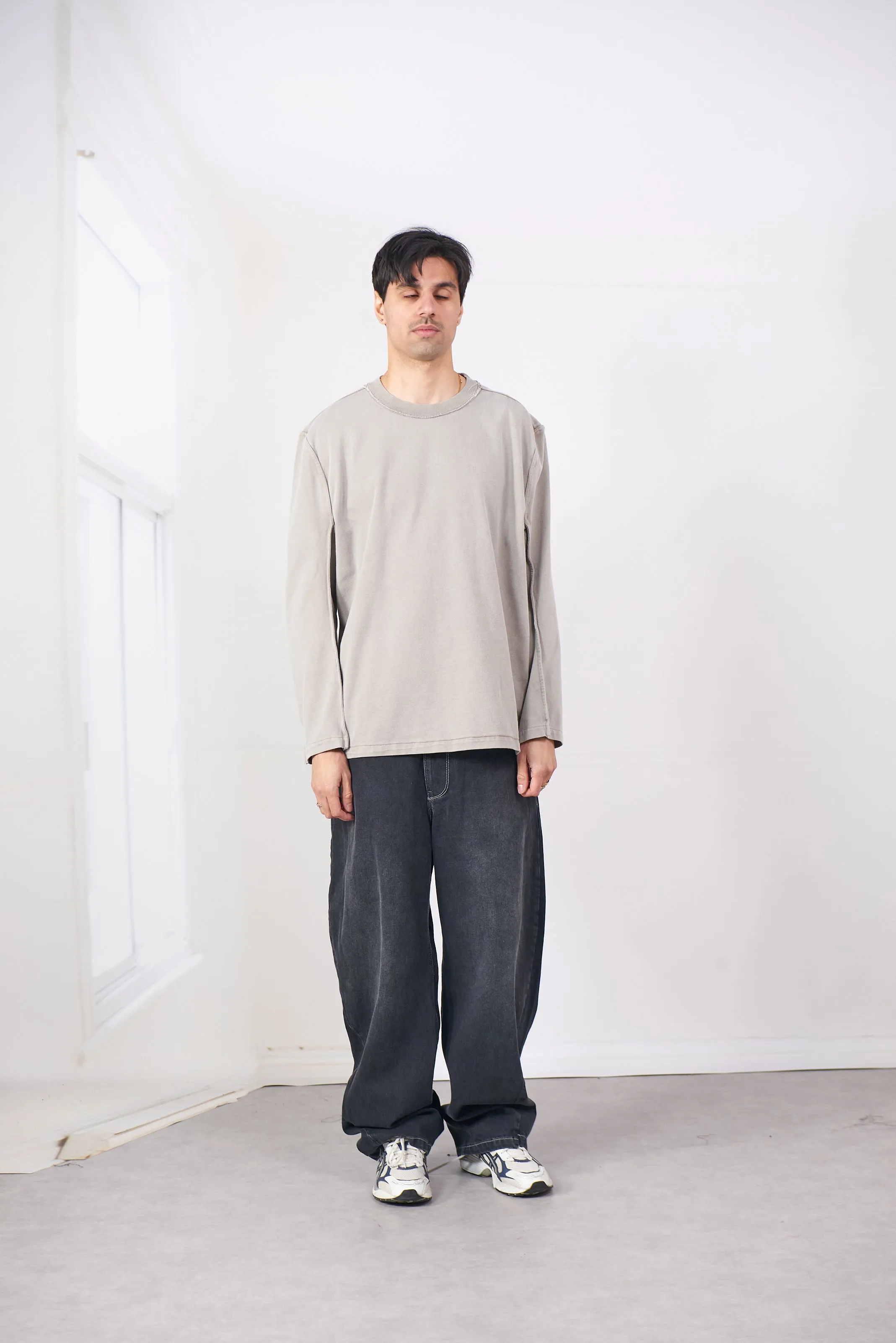 CF.20.01.02.01 BIG TEE LS taupe sold by Camiel Fortgens