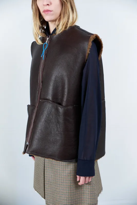 CF.20.05.04.01 SHEEP VEST brown sold by Camiel Fortgens Mens