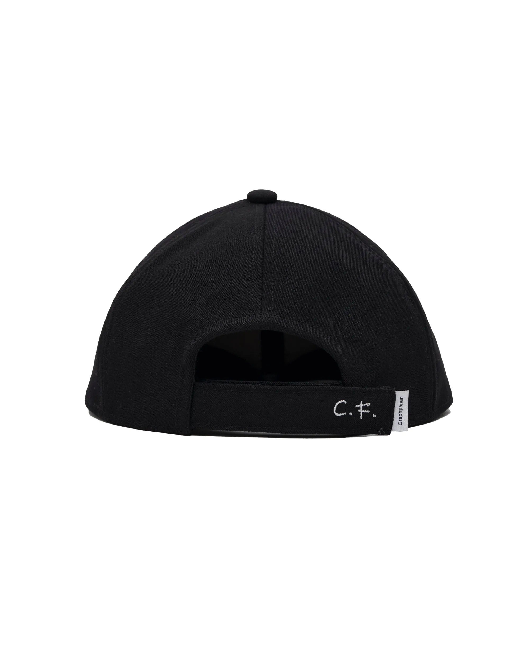 CF.GP Back Satin Gabardine 6 Panel Cap black sold by Camiel Fortgens product image thumbnail 3