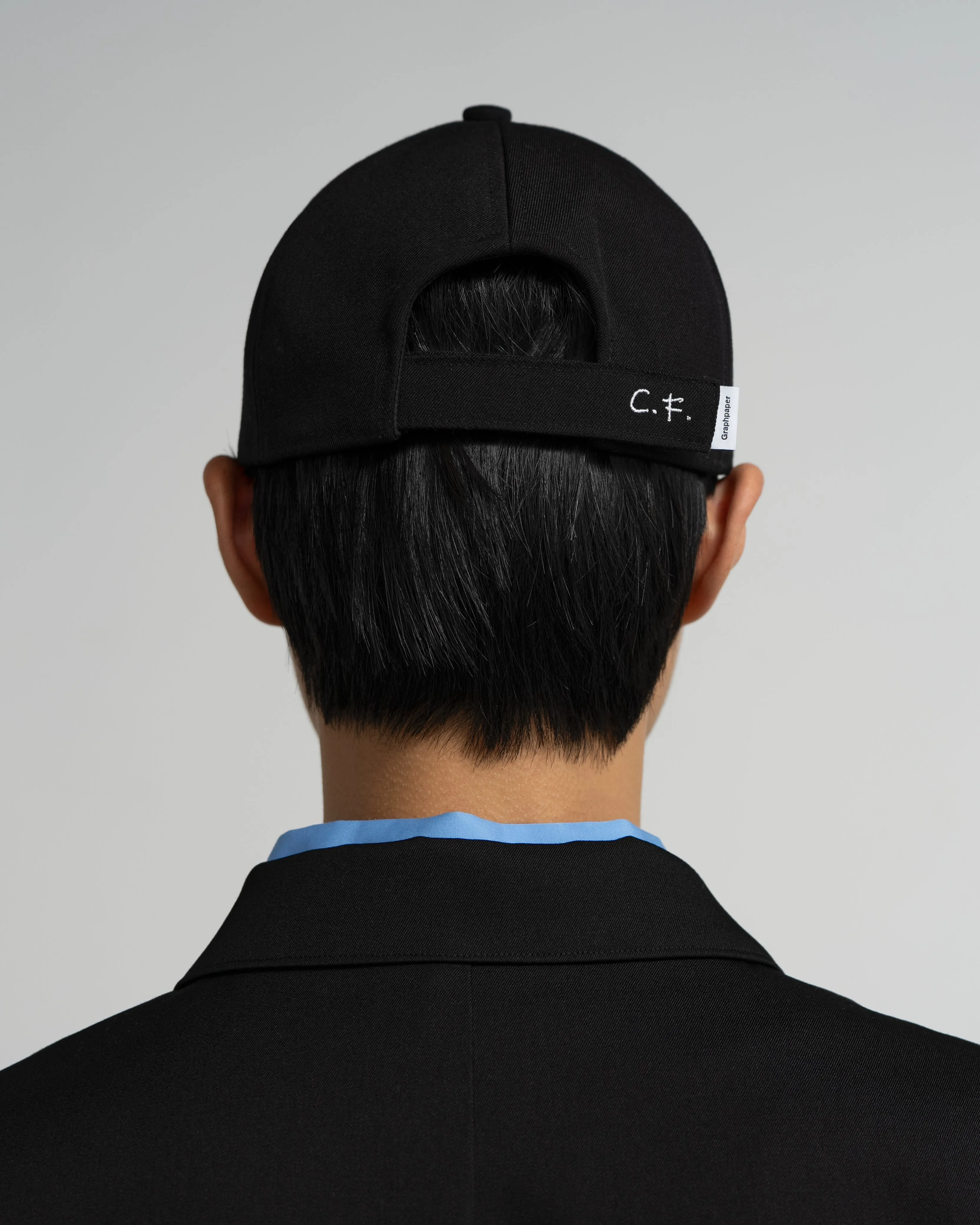 CF.GP Back Satin Gabardine 6 Panel Cap black sold by Camiel Fortgens product image thumbnail 5