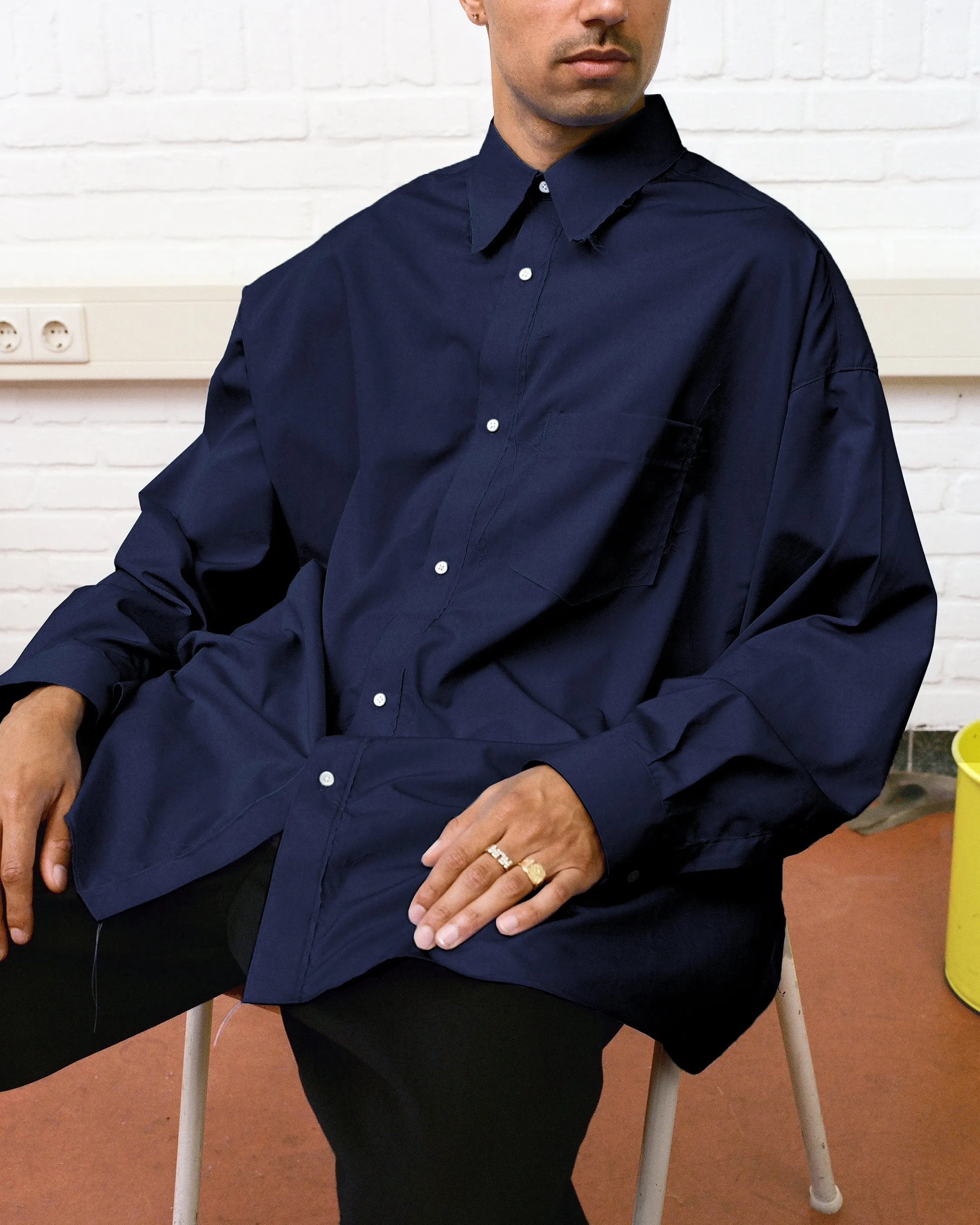 CF.GP Oversized Regular Collar Shirt navy sold by Camiel Fortgens product image thumbnail 3