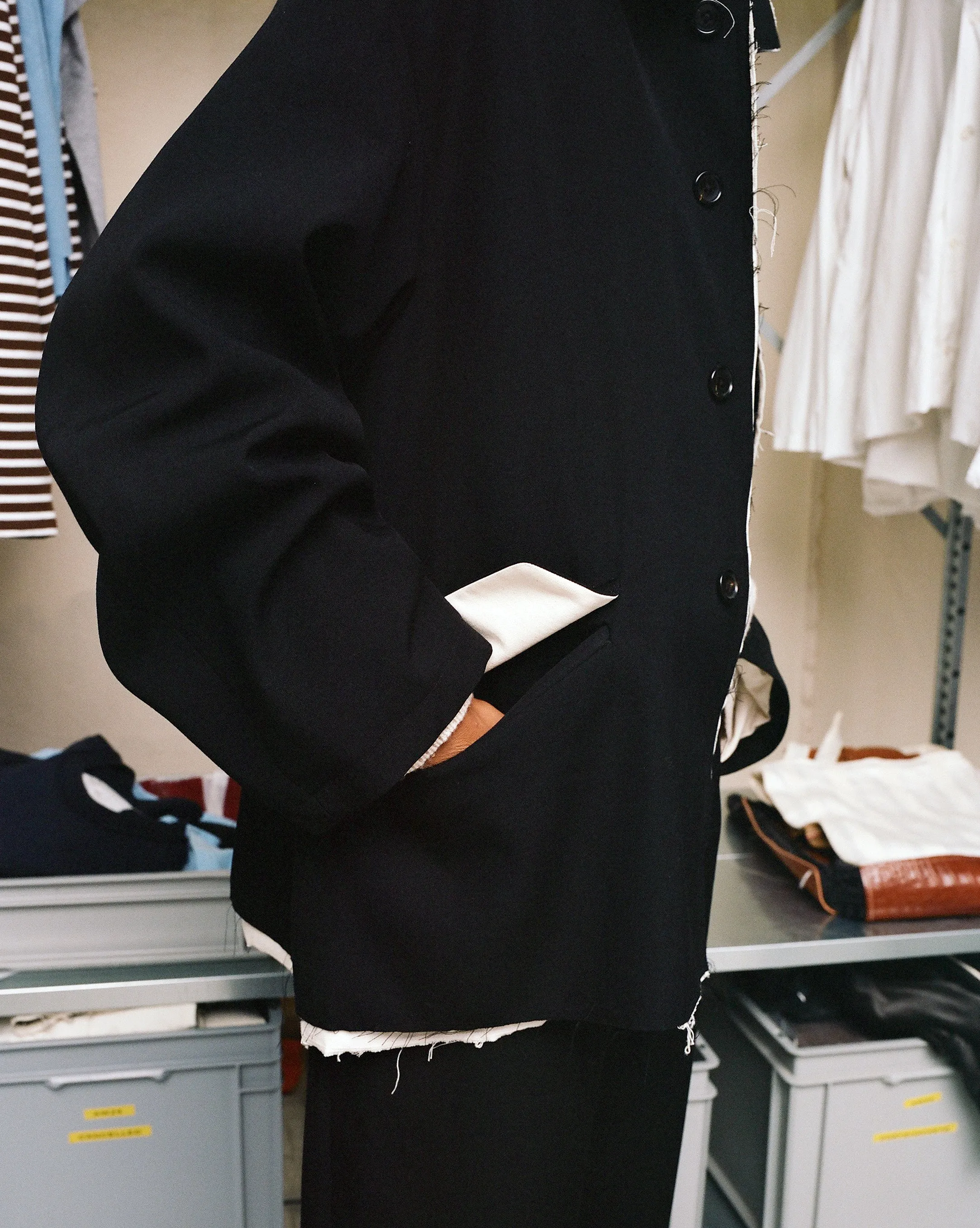 CF.GP Back Satin Gabardine Bal Collar Coat sold by Camiel Fortgens product image thumbnail 3