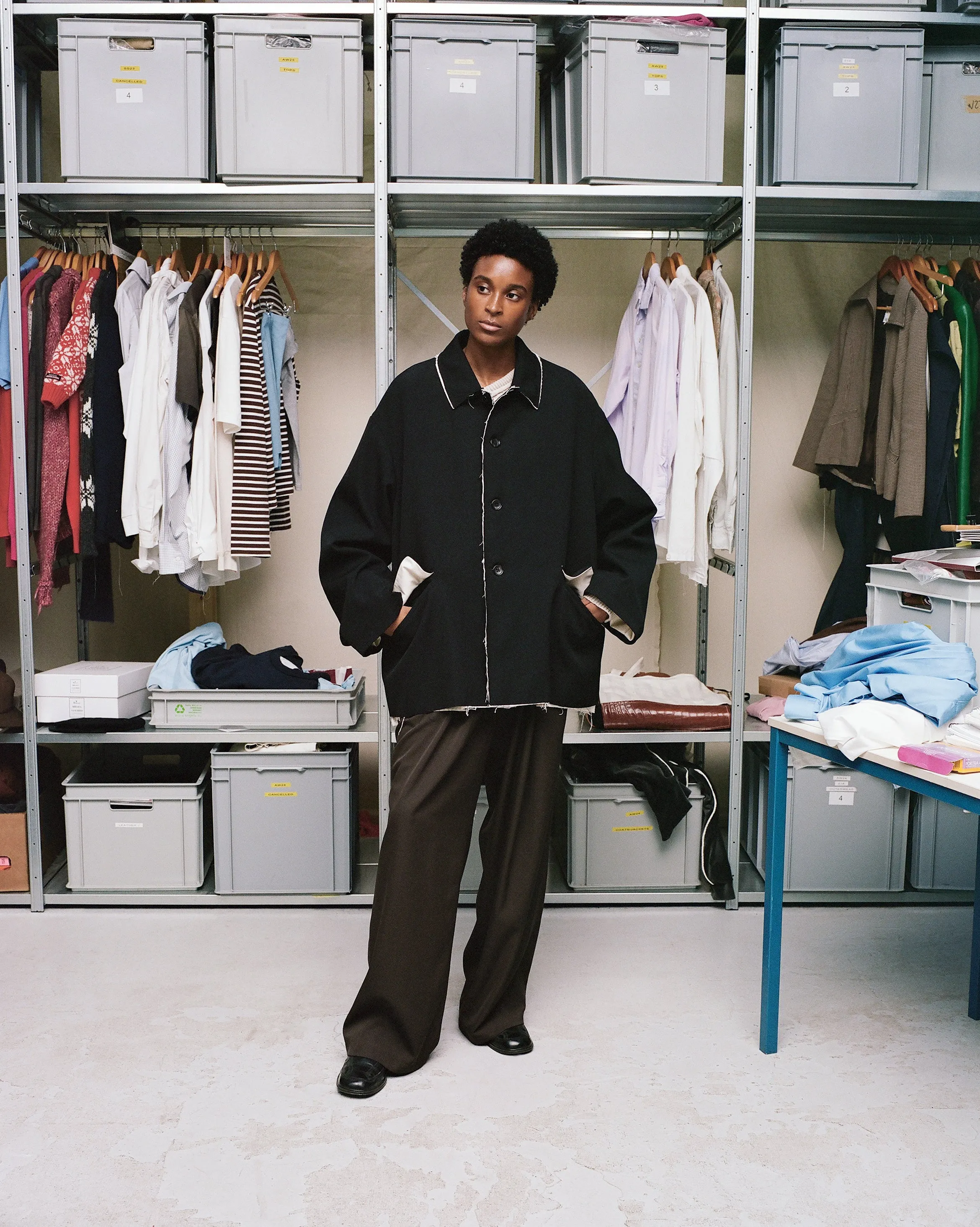 CF.GP Back Satin Gabardine Bal Collar Coat sold by Camiel Fortgens product image thumbnail 5