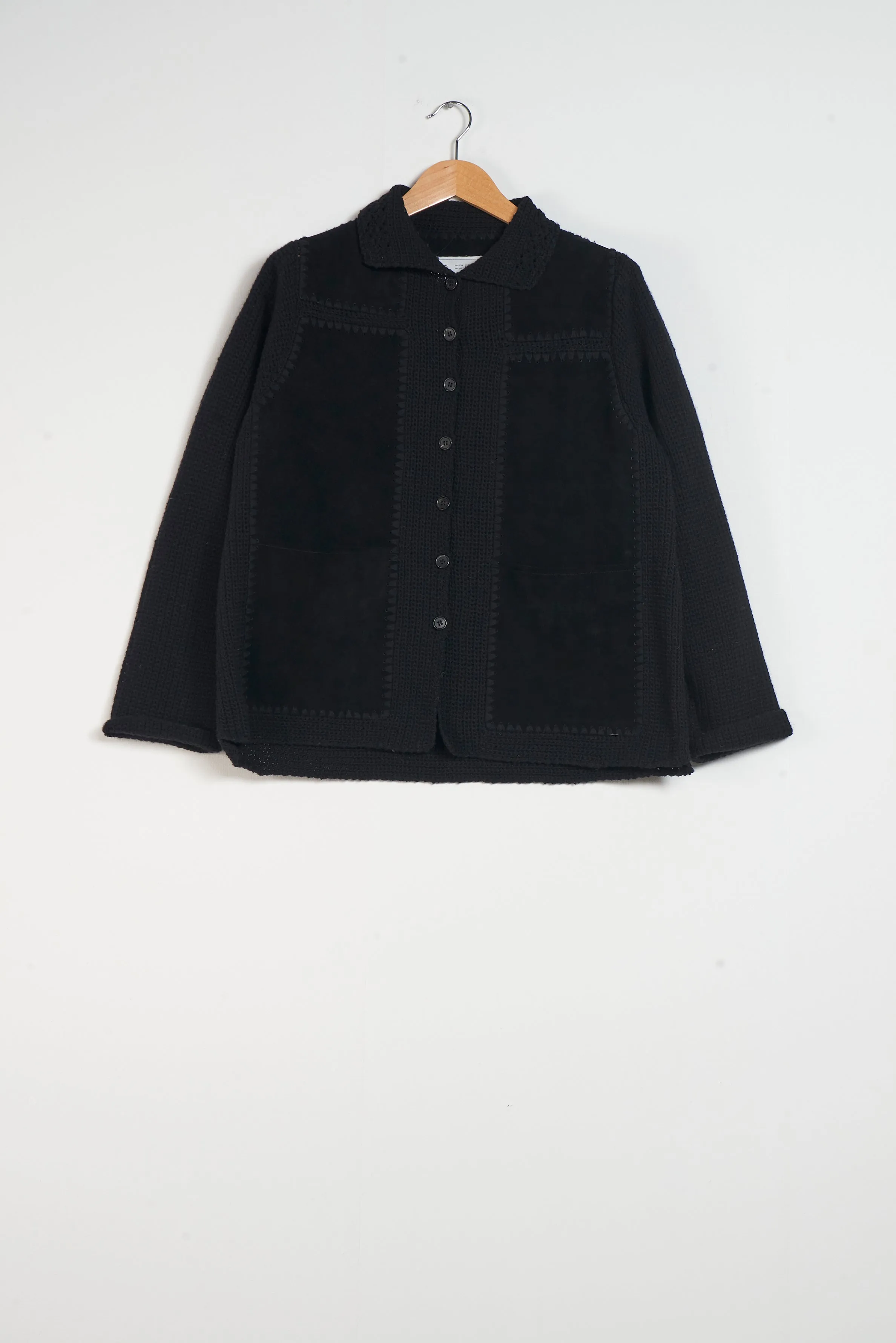CF.20.09.07.01 CROCHET/SUEDE JACKET black sold by Camiel Fortgens product image thumbnail 5