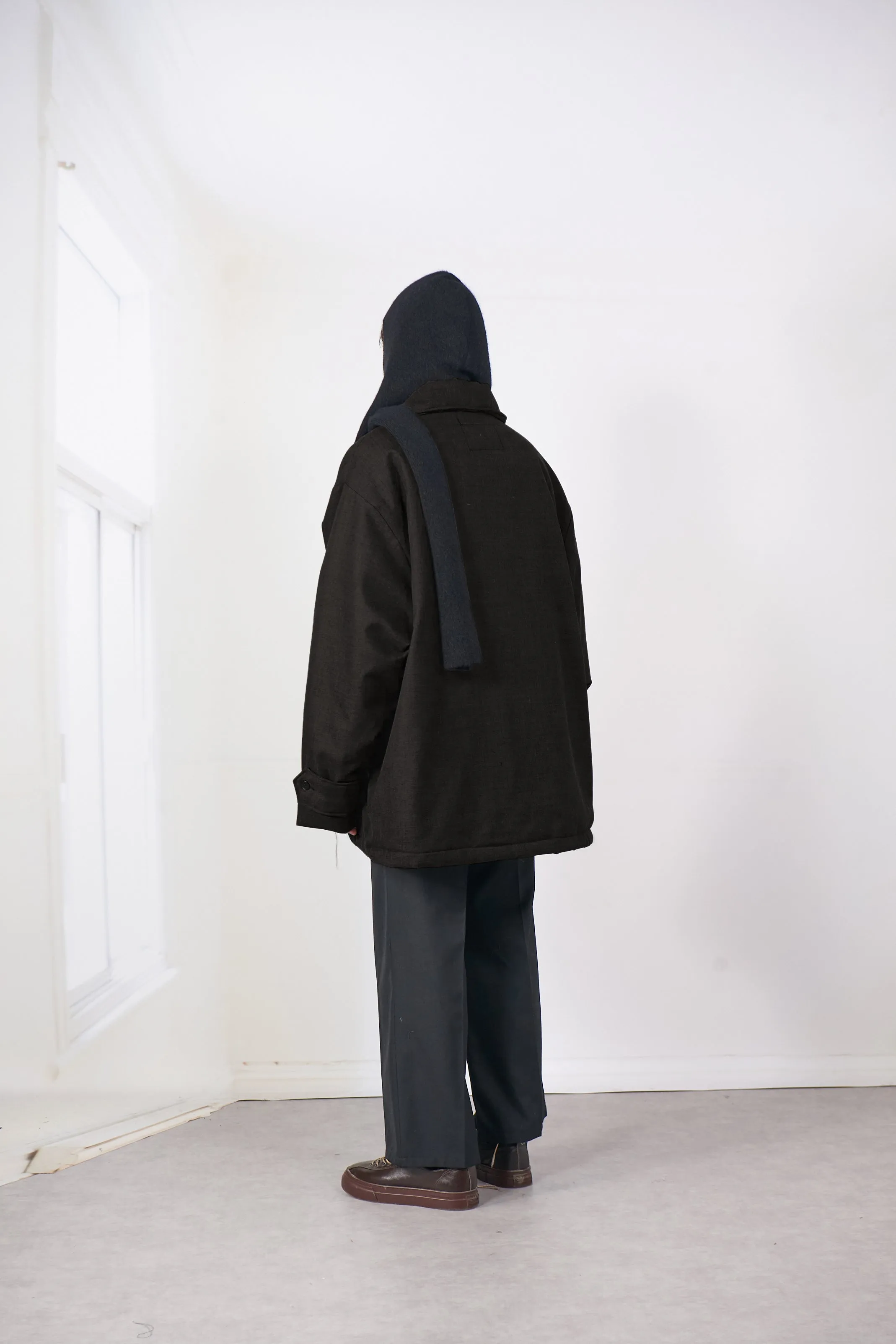 CF.20.10.03.01 PADDED PEACOAT MACK black sold by Camiel Fortgens Mens product image thumbnail 3