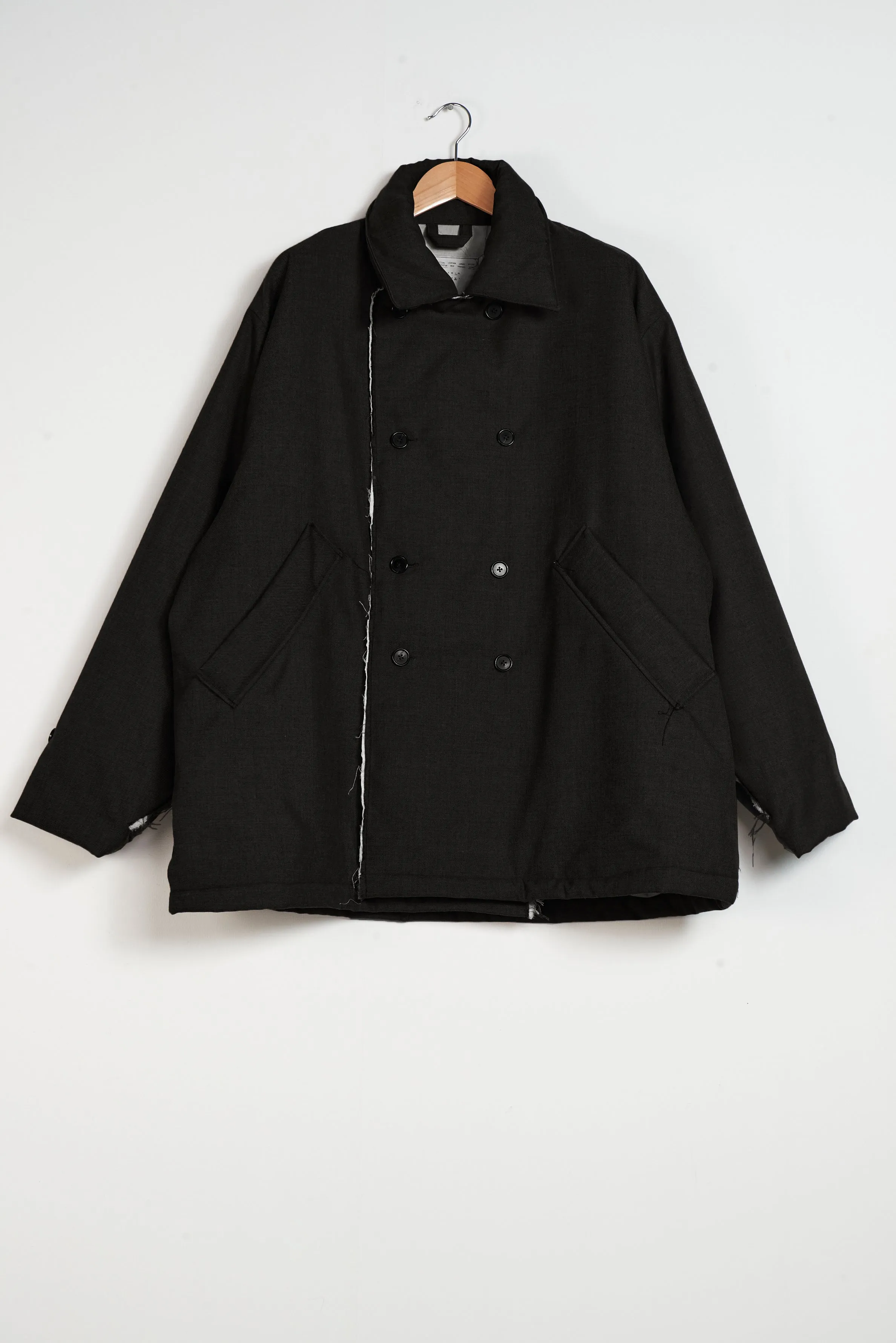 CF.20.10.03.01 PADDED PEACOAT MACK black sold by Camiel Fortgens Mens product image thumbnail 4