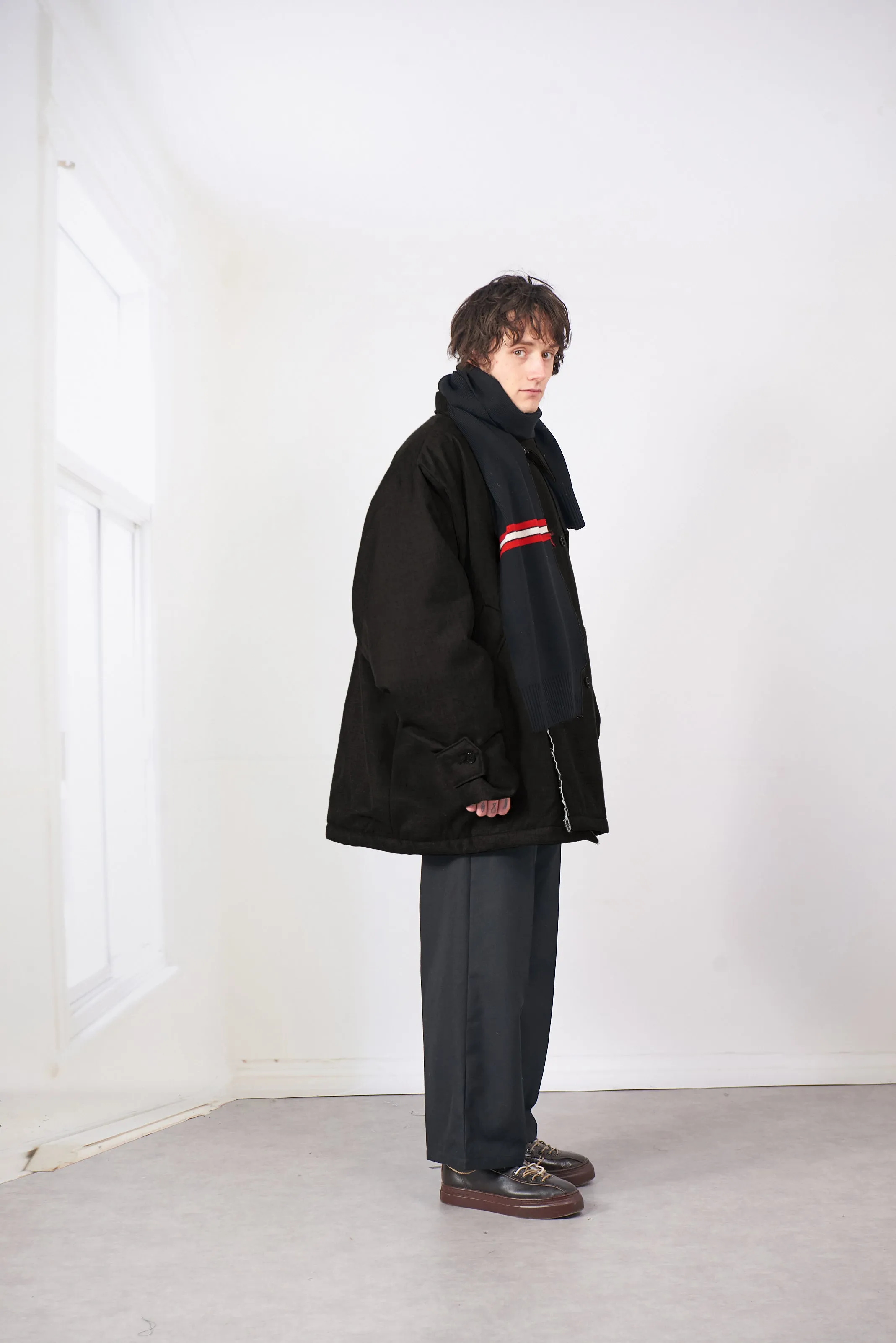 CF.20.10.03.01 PADDED PEACOAT MACK black sold by Camiel Fortgens Mens product image thumbnail 2