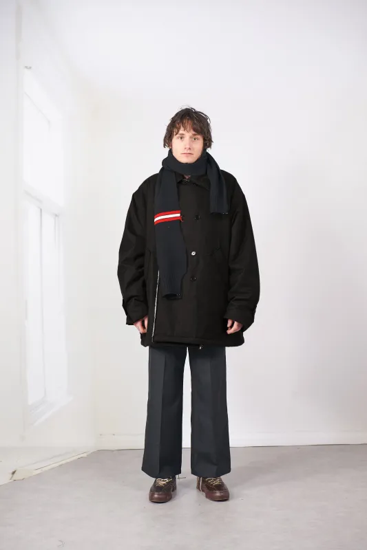 CF.20.10.03.01 PADDED PEACOAT MACK black sold by Camiel Fortgens Mens