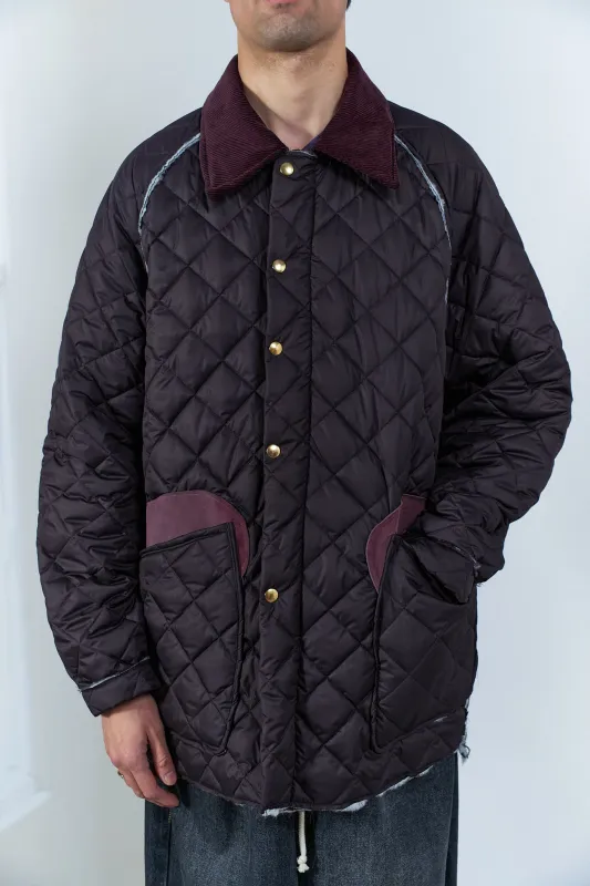 CF.20.10.04.01 QUILTED HUNTING JACKET purple sold by Camiel Fortgens