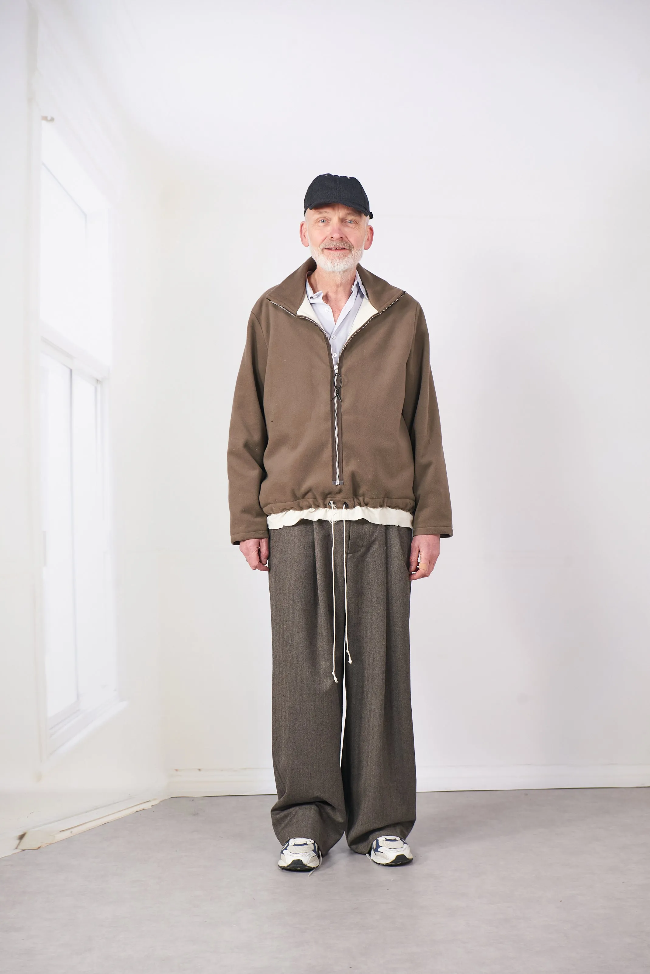 CF.20.09.03.01 FLEECE ANORAK taupe sold by Camiel Fortgens