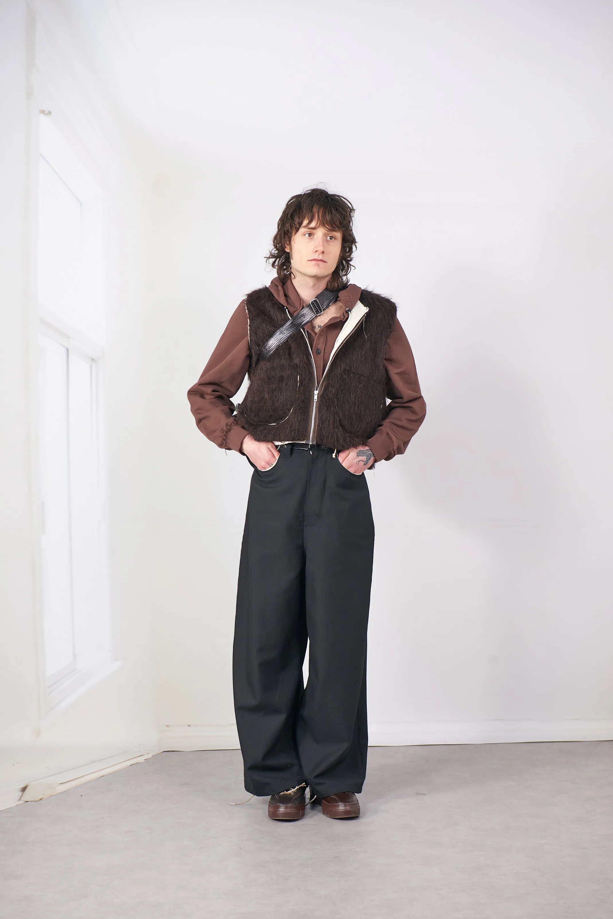 CF.20.05.01.01 SQUARE ZIP VEST brown sold by Camiel Fortgens product image thumbnail 5