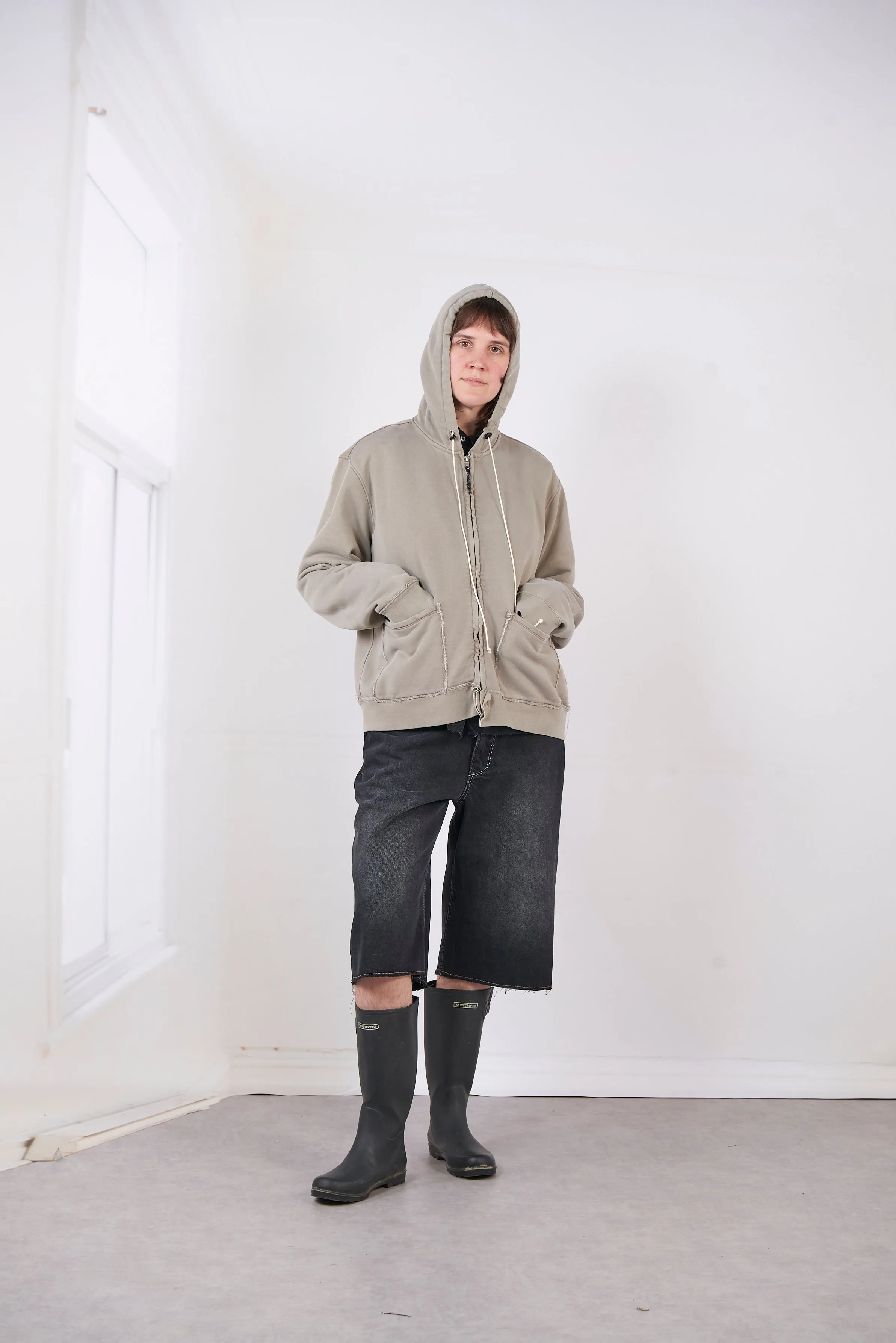 CF.20.02.01.01 FITTED ZIP HOODIE taupe sold by Camiel Fortgens product image thumbnail 3