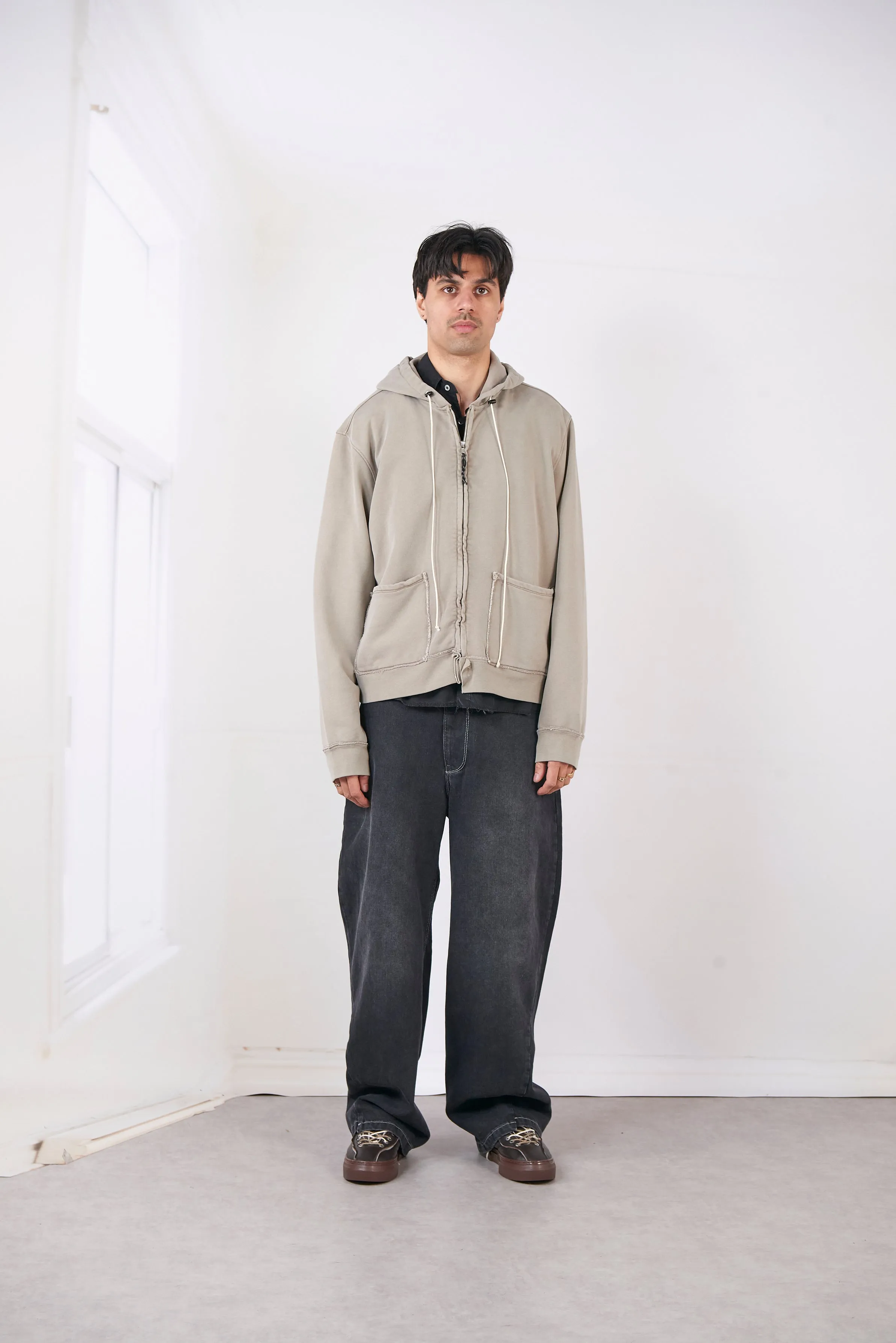 CF.20.02.01.01 FITTED ZIP HOODIE taupe sold by Camiel Fortgens product image thumbnail 4