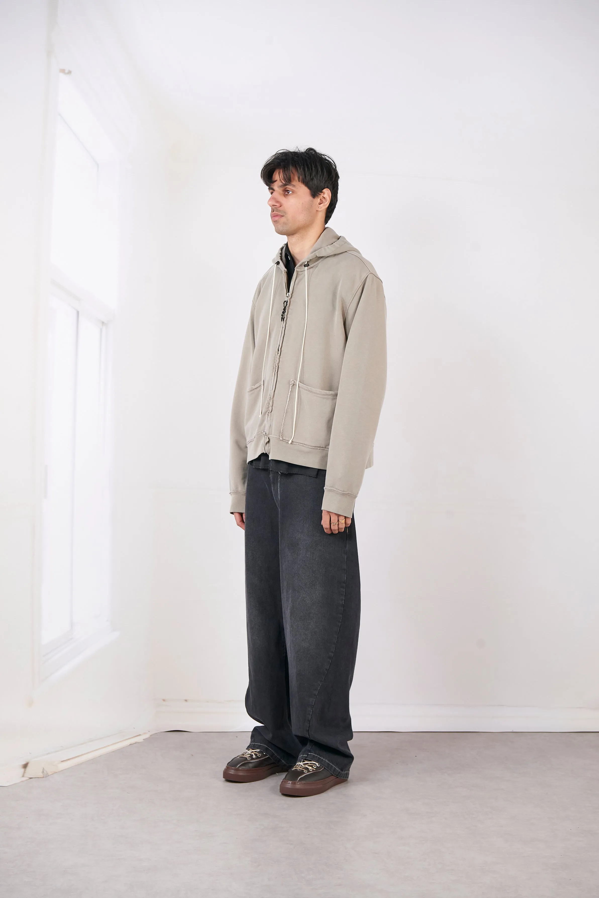 CF.20.02.01.01 FITTED ZIP HOODIE taupe sold by Camiel Fortgens product image thumbnail 2