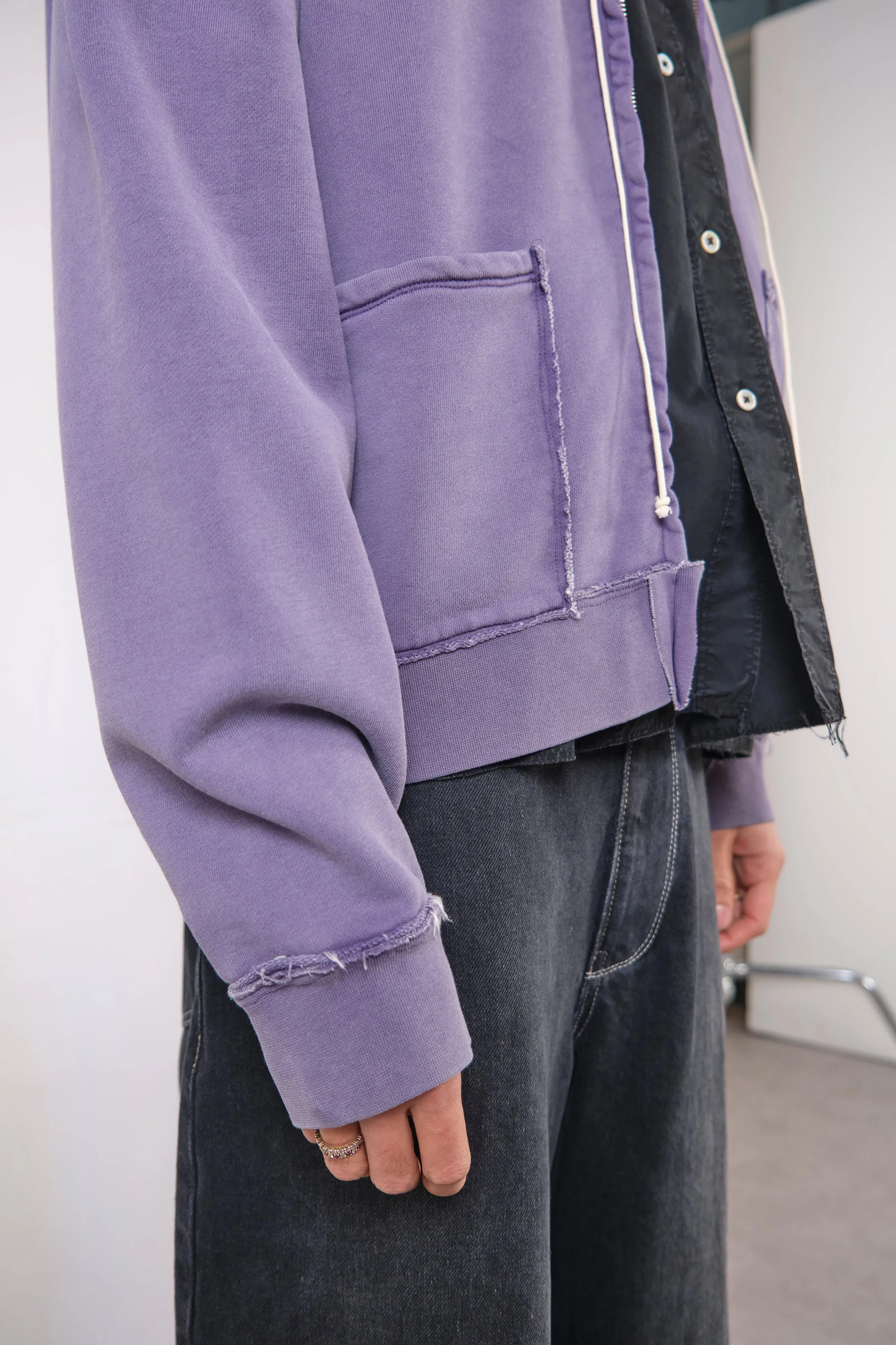 CF.20.02.01.01 FITTED ZIP HOODIE dark purple sold by Camiel Fortgens product image thumbnail 3