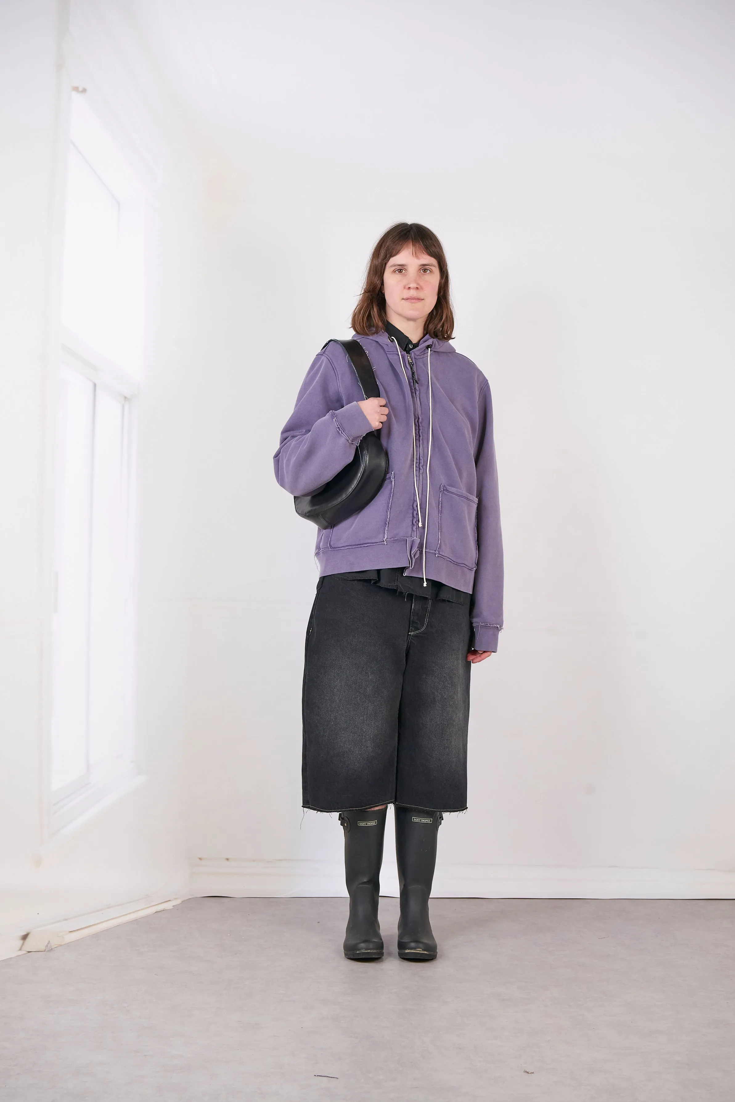 CF.20.02.01.01 FITTED ZIP HOODIE dark purple sold by Camiel Fortgens