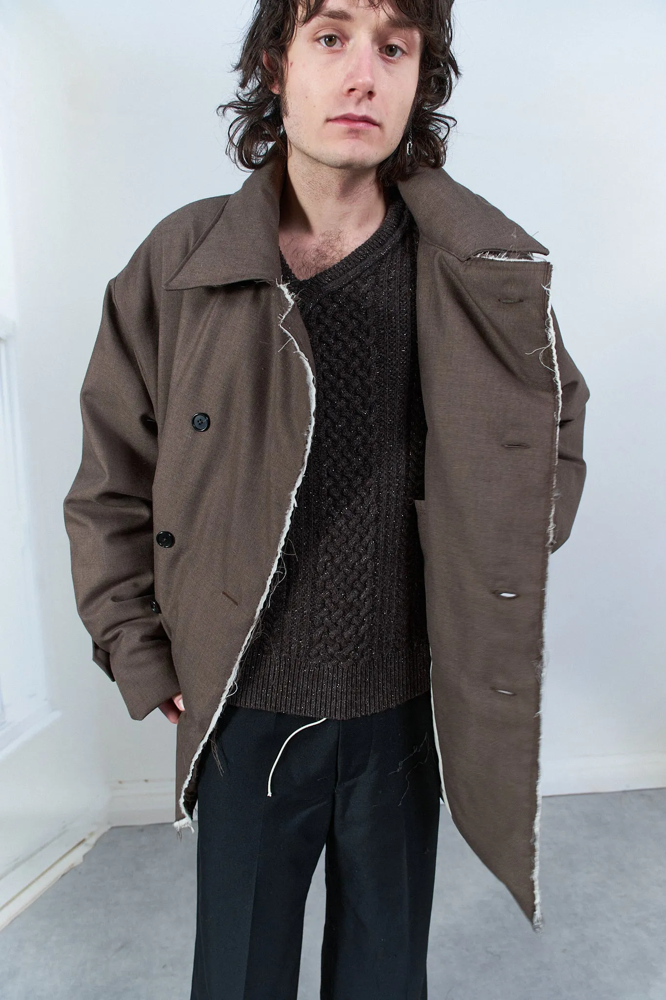 CF.20.10.03.01 PADDED PEACOAT MACK brown sold by Camiel Fortgens product image thumbnail 3