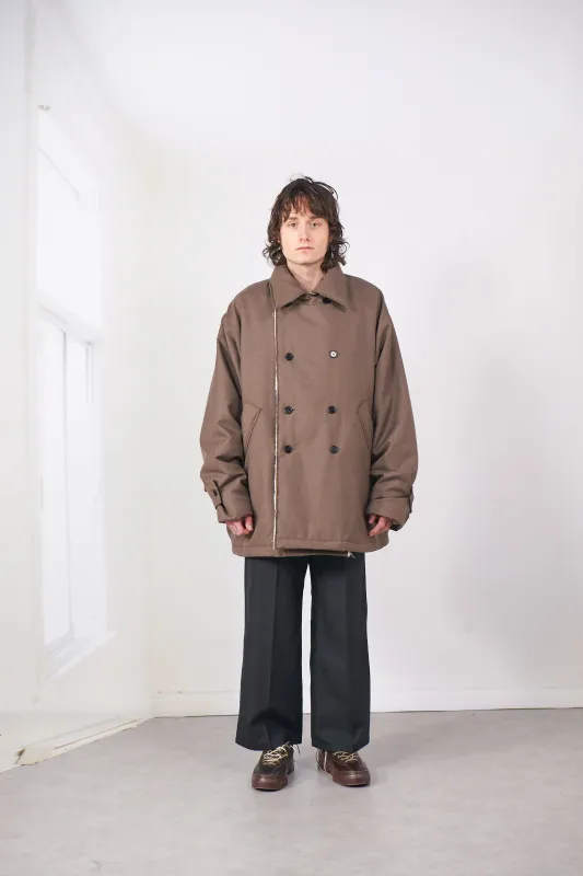 CF.20.10.03.01 PADDED PEACOAT MACK brown sold by Camiel Fortgens Mens