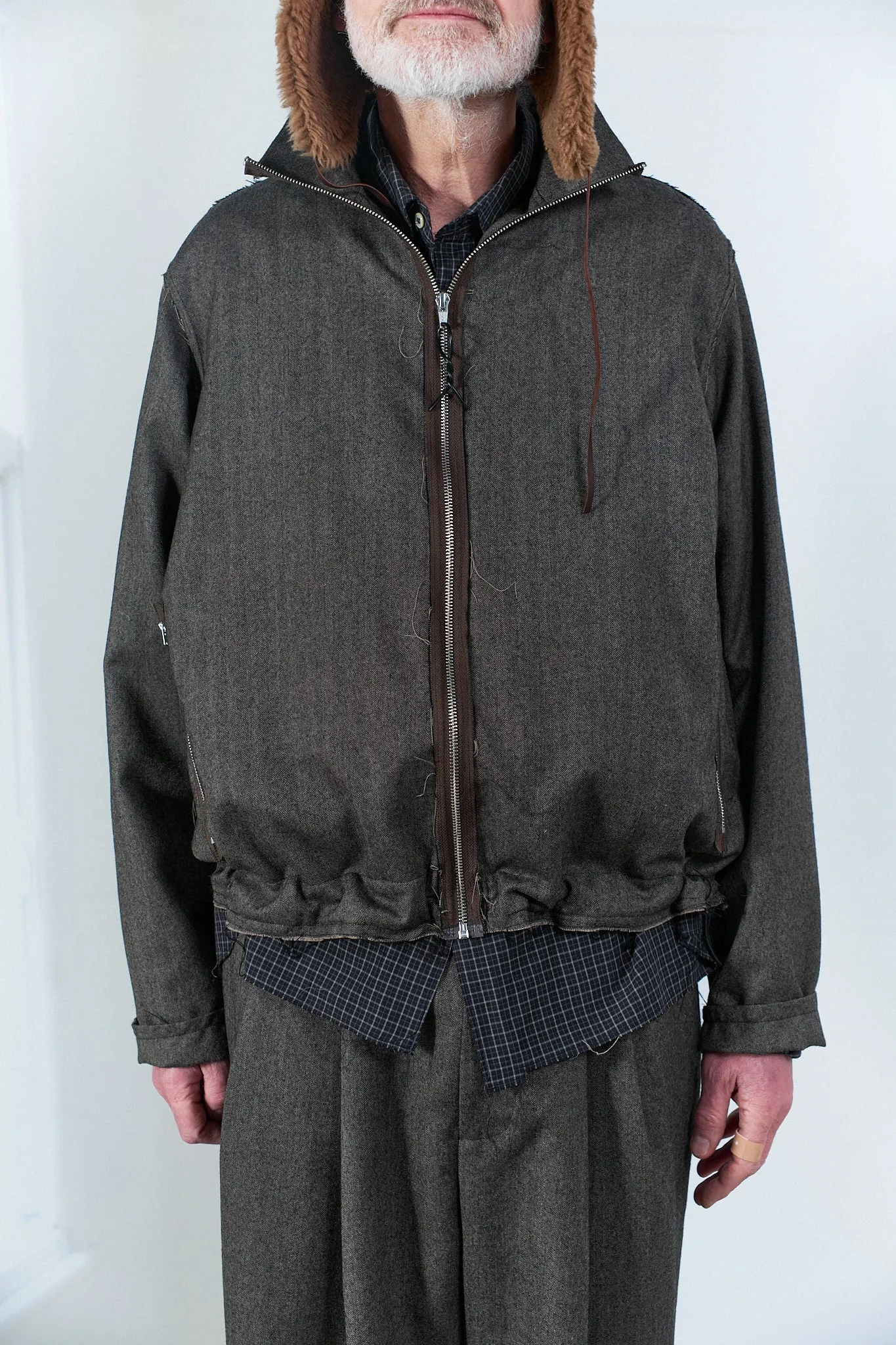 CF.20.09.02.02 TRACK JACKET WOOL herringbone sold by Camiel Fortgens Mens