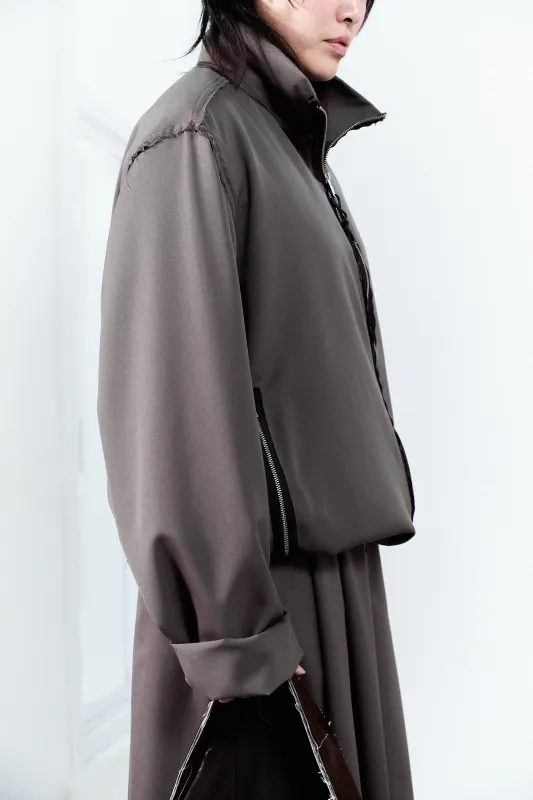 CF.20.09.02.01 TRACK JACKET WOOL taupe sold by Camiel Fortgens Mens