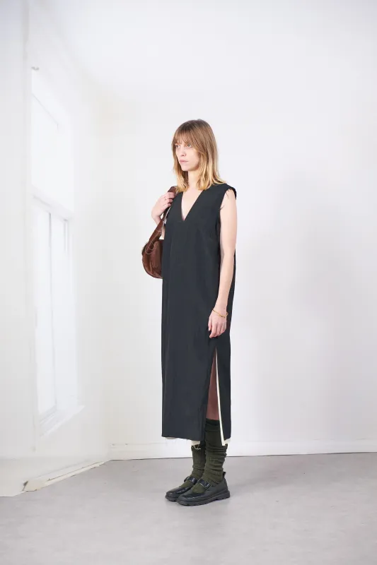 CF.20.08.03.02 V-NECK DRESS black sold by Camiel Fortgens