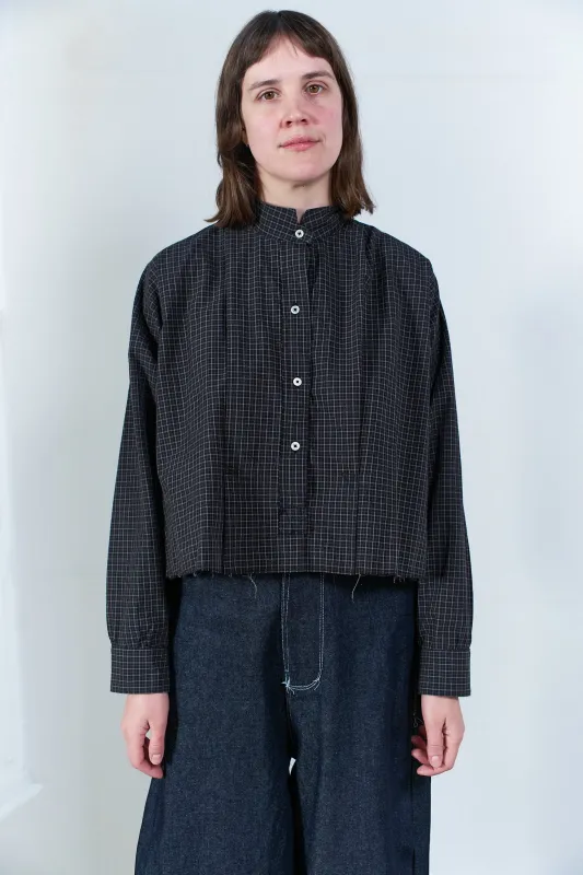 CF.20.04.05.02 ANORAK SHIRT black check sold by Camiel Fortgens Mens