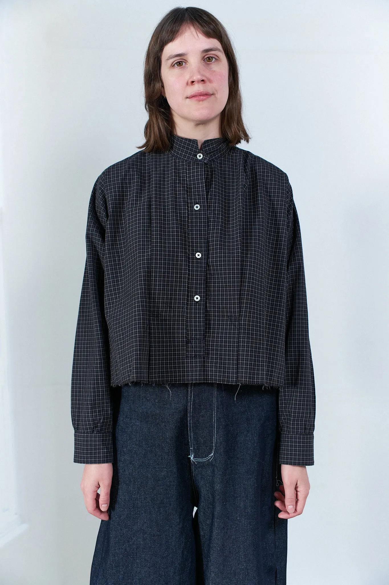 CF.20.04.05.02 ANORAK SHIRT black check sold by Camiel Fortgens
