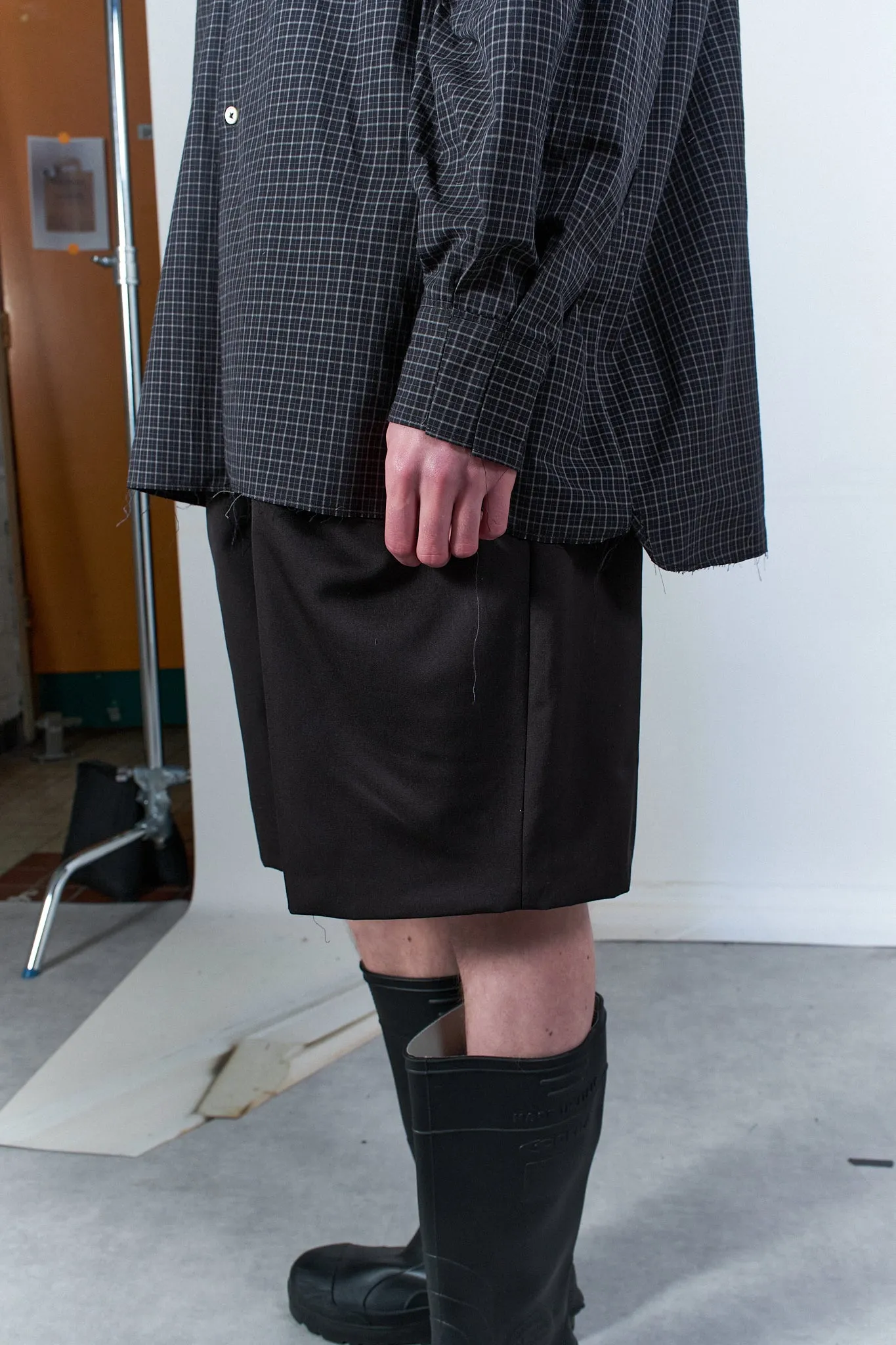 CF.20.04.04.02 BIG SHIRT black check sold by Camiel Fortgens Mens product image thumbnail 3