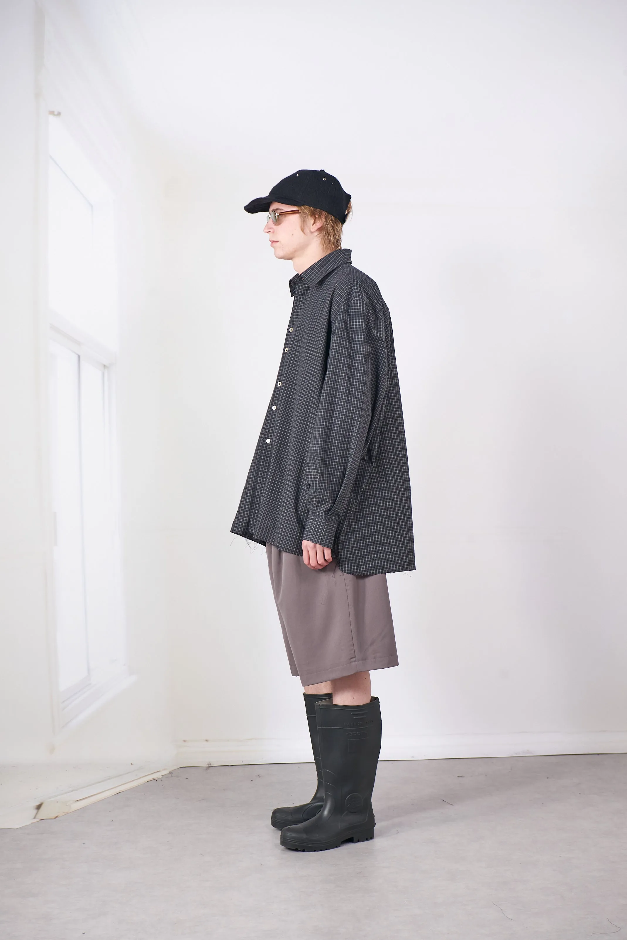 CF.20.04.04.02 BIG SHIRT black check sold by Camiel Fortgens Mens product image thumbnail 4