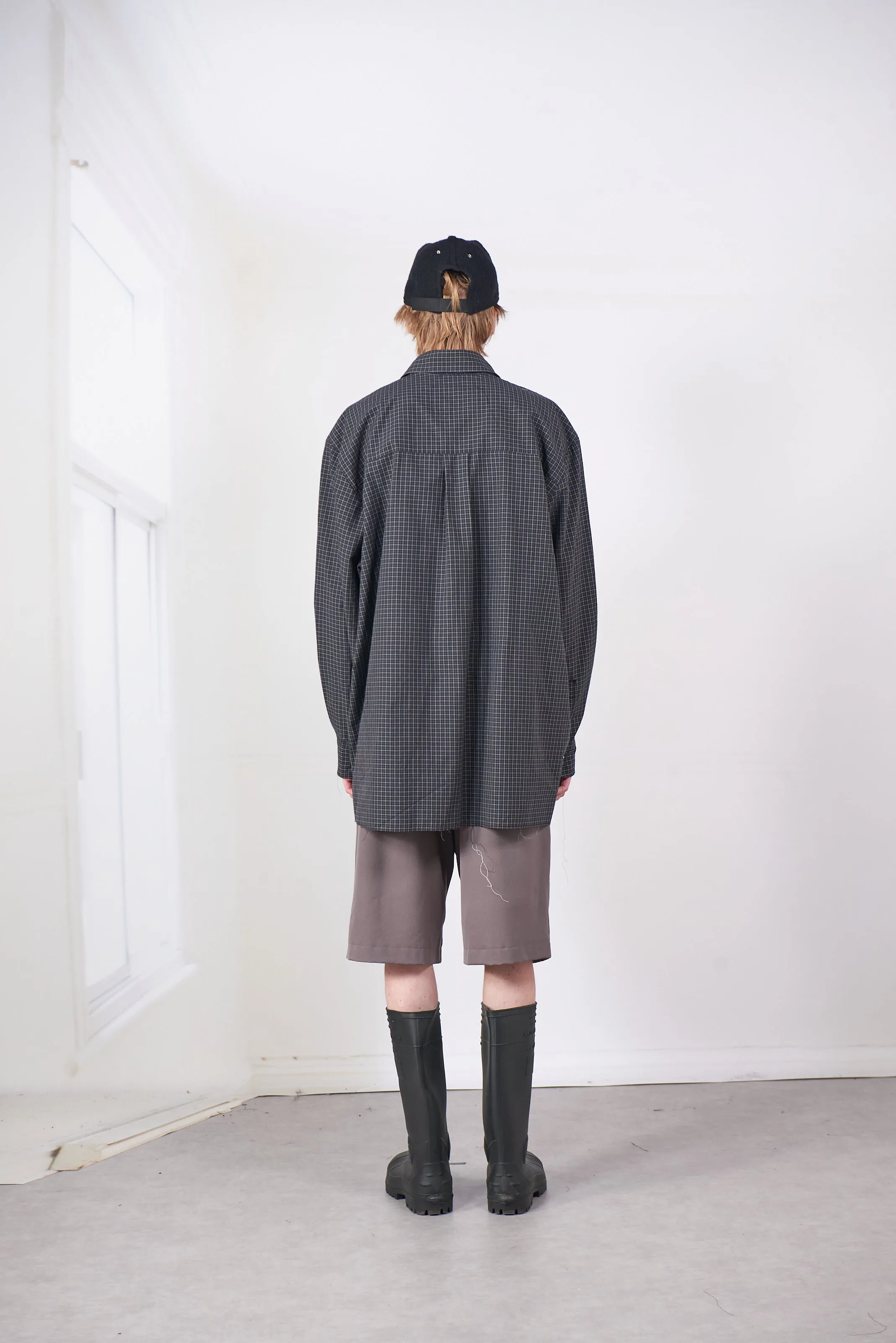 CF.20.04.04.02 BIG SHIRT black check sold by Camiel Fortgens Mens product image thumbnail 5
