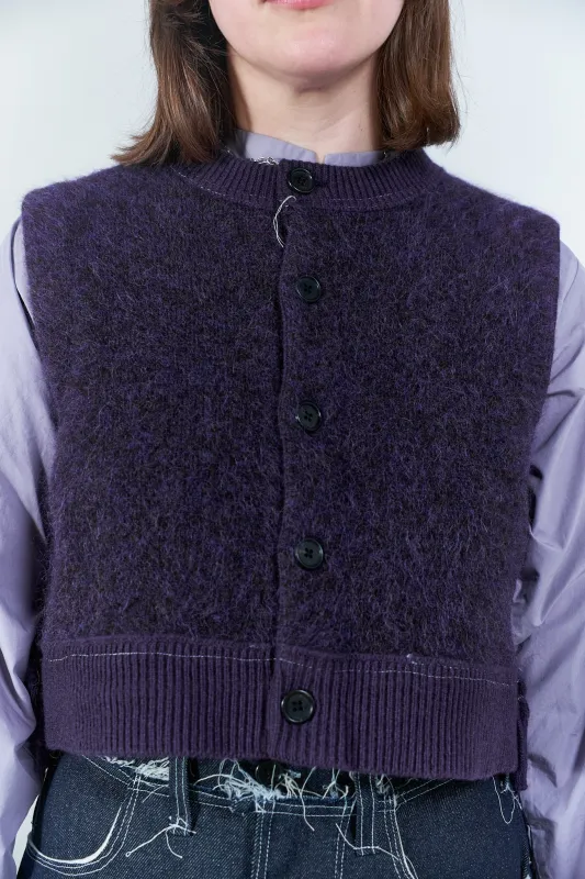 CF.20.03.05.01 HAIRY CROPPED VEST purple sold by Camiel Fortgens