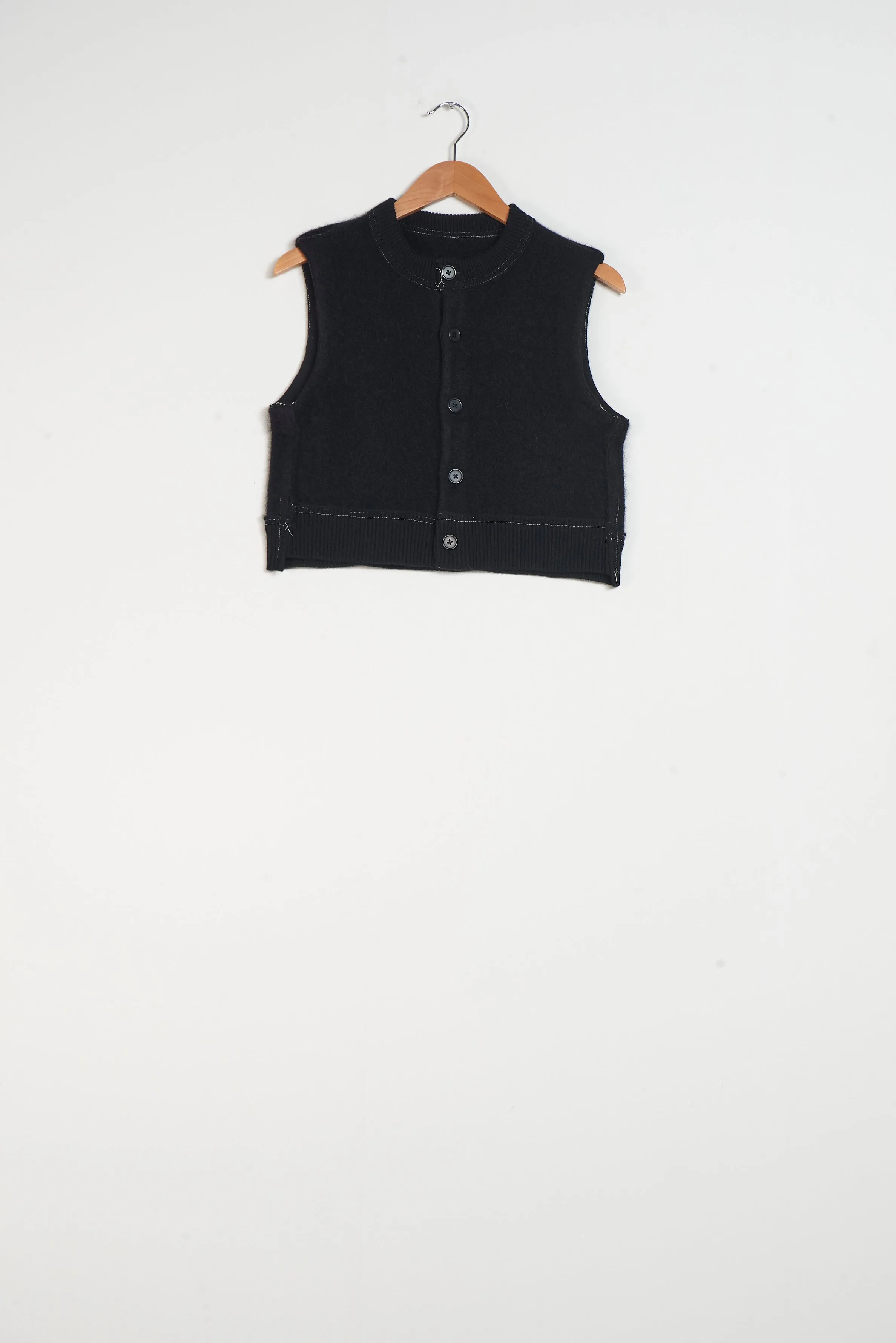 CF.20.03.05.01 HAIRY CROPPED VEST black sold by Camiel Fortgens product image thumbnail 5