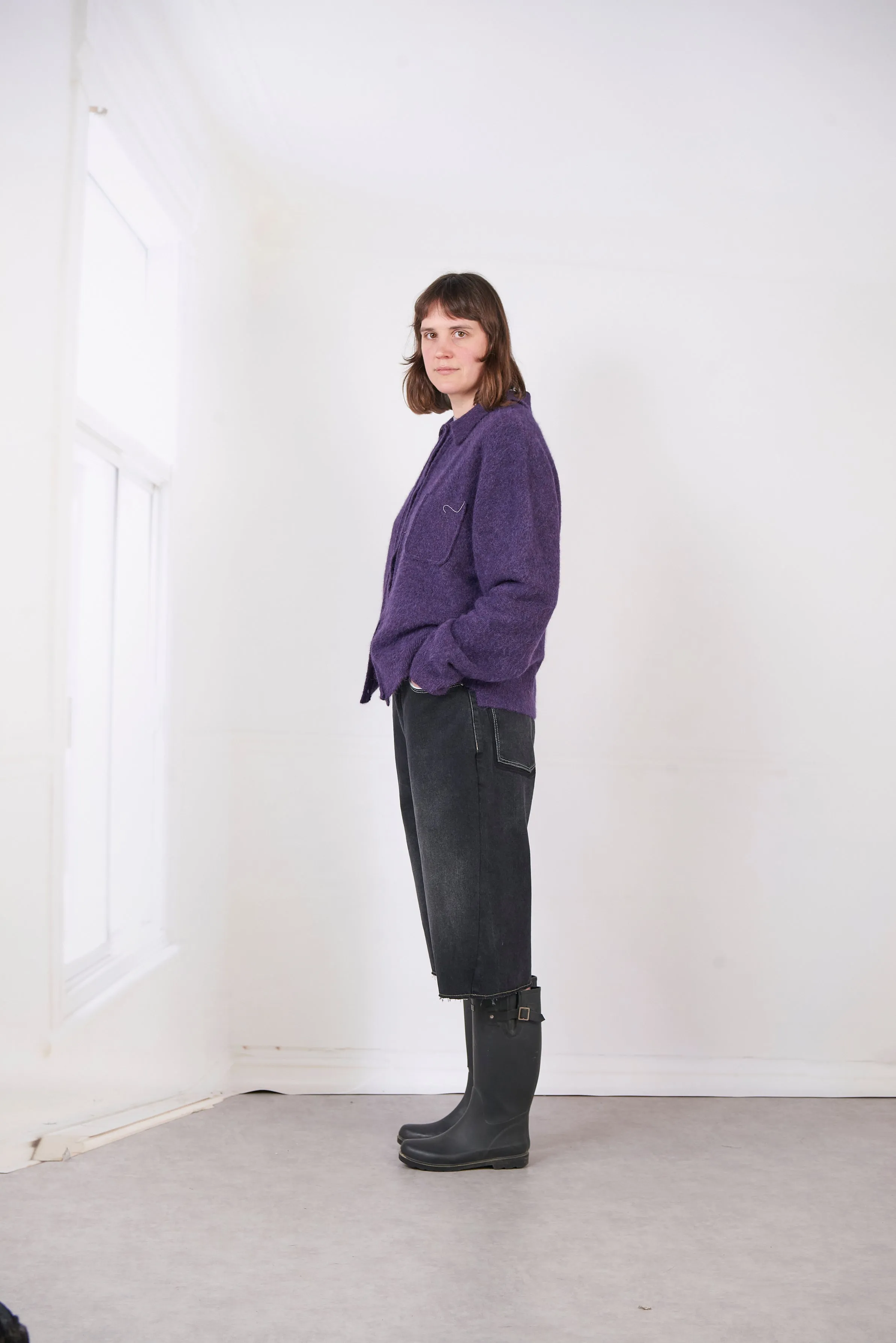 CF.20.03.04.01 HAIRY CARDIGAN purple sold by Camiel Fortgens Mens product image thumbnail 5