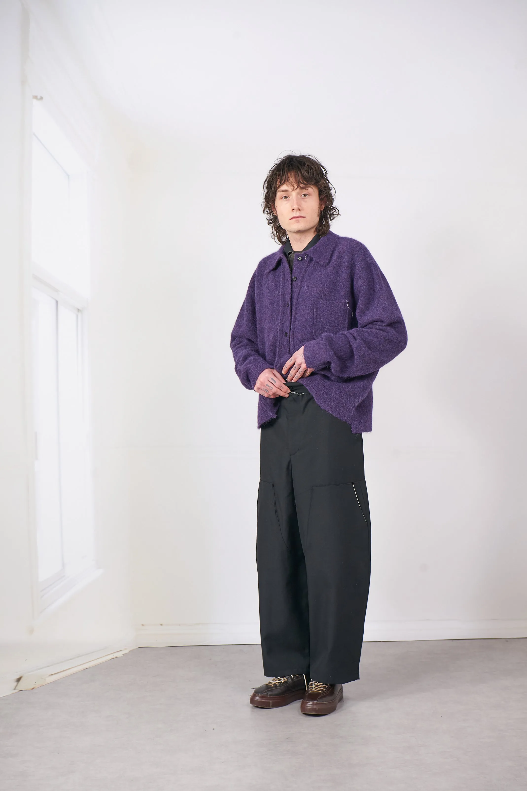 CF.20.03.04.01 HAIRY CARDIGAN purple sold by Camiel Fortgens Mens product image thumbnail 4