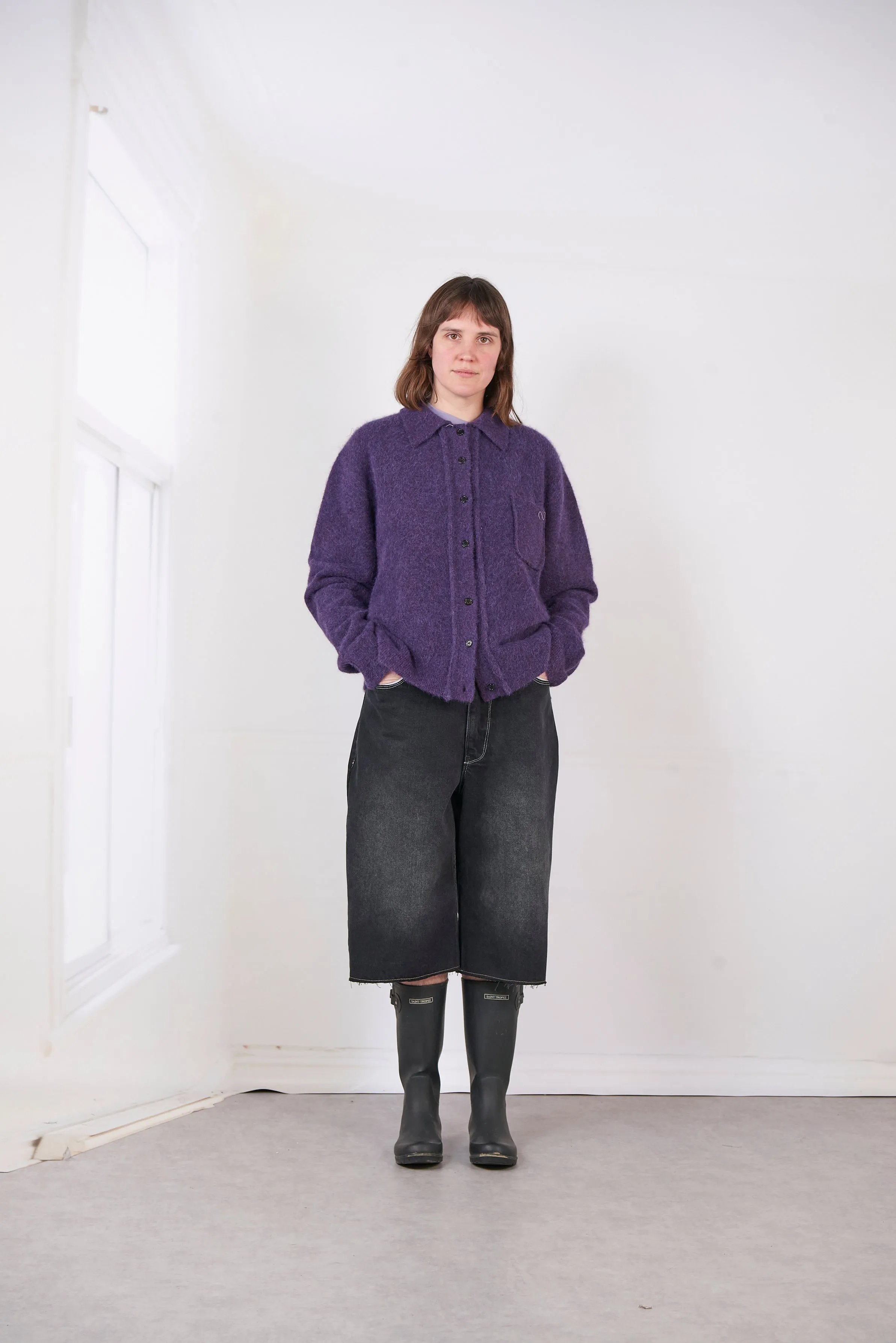 CF.20.03.04.01 HAIRY CARDIGAN purple sold by Camiel Fortgens Mens product image thumbnail 3