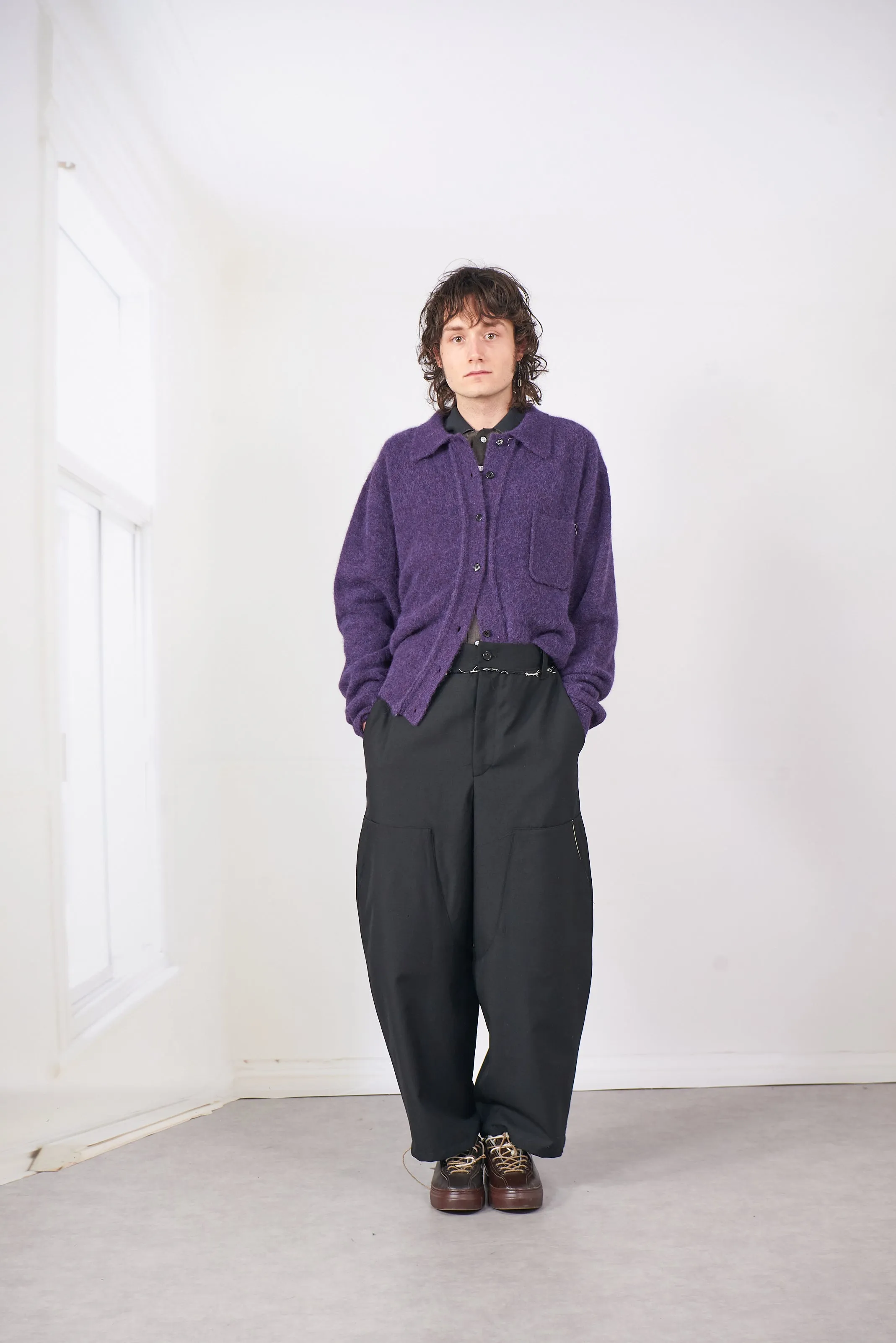 CF.20.03.04.01 HAIRY CARDIGAN purple sold by Camiel Fortgens Mens product image thumbnail 2