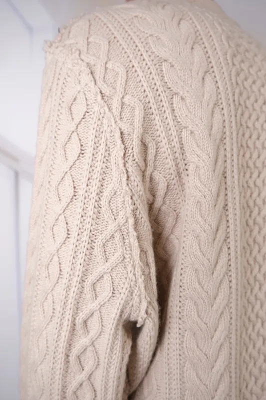 CF.20.03.02.01 FRANKENSTEIN CABLE KNIT off-white sold by Camiel Fortgens