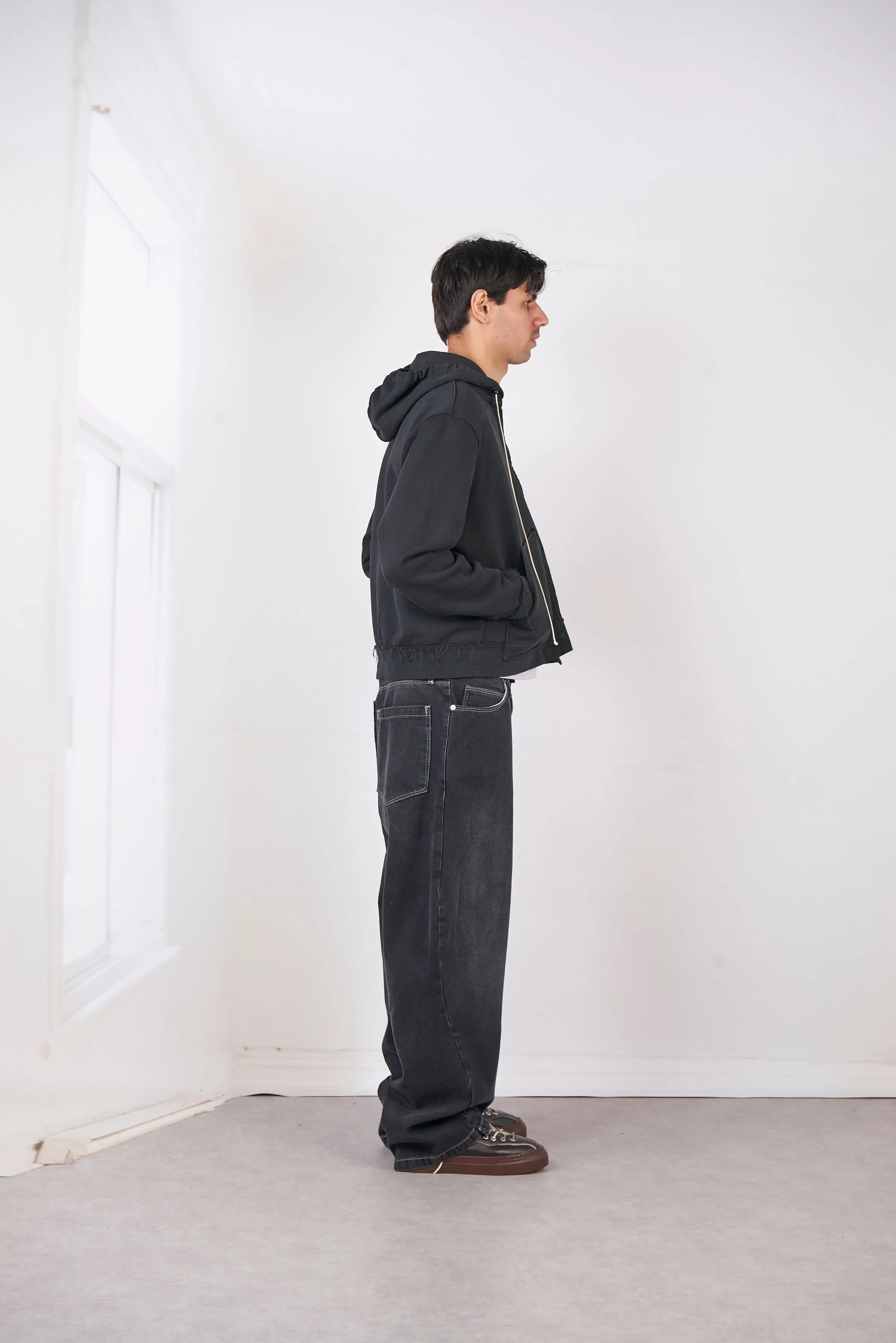 CF.20.02.01.01 FITTED ZIP HOODIE black sold by Camiel Fortgens product image thumbnail 3