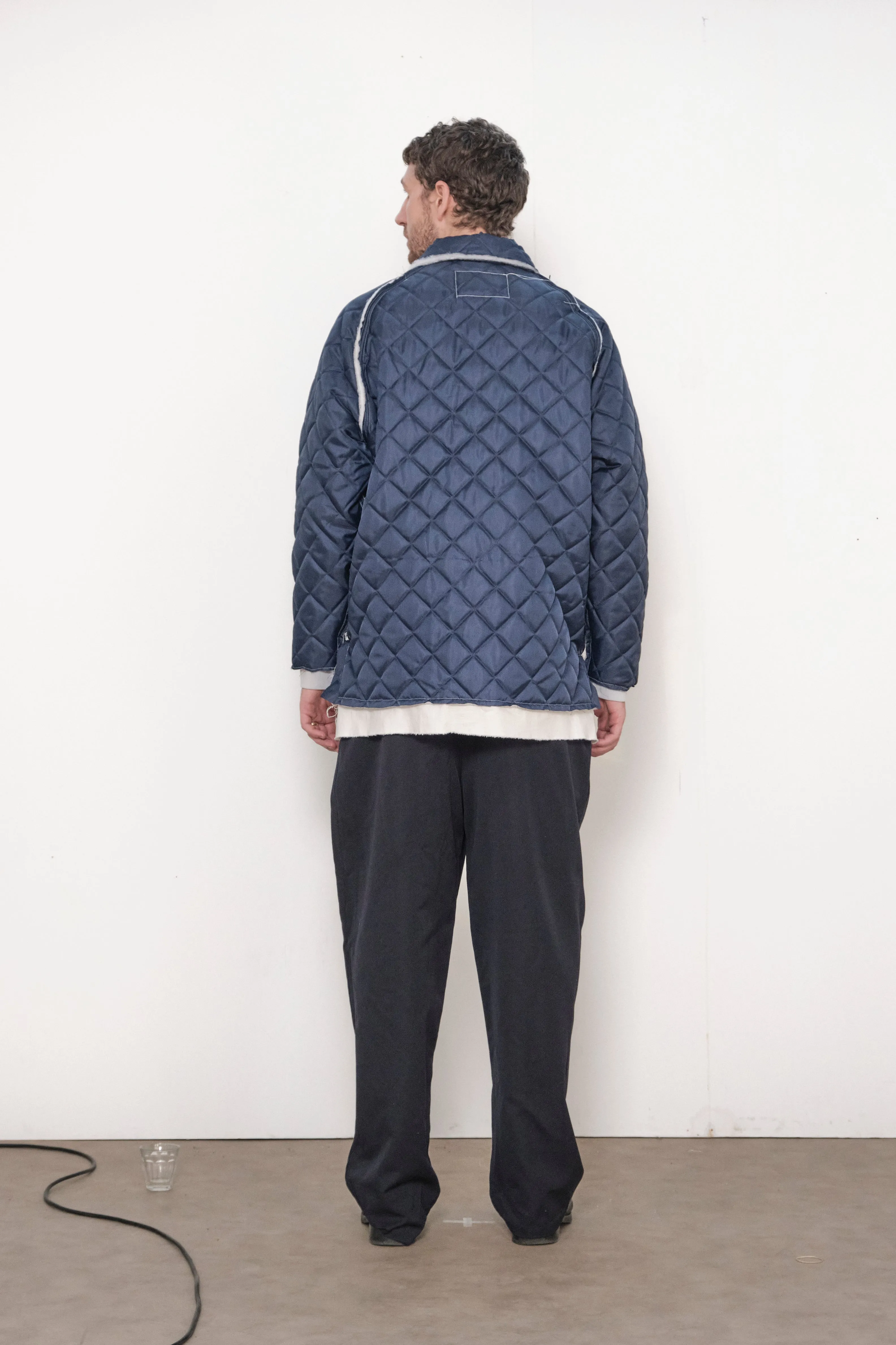 ONE OFF QUILTED COACH JACKET navy sold by Camiel Fortgens product image thumbnail 4