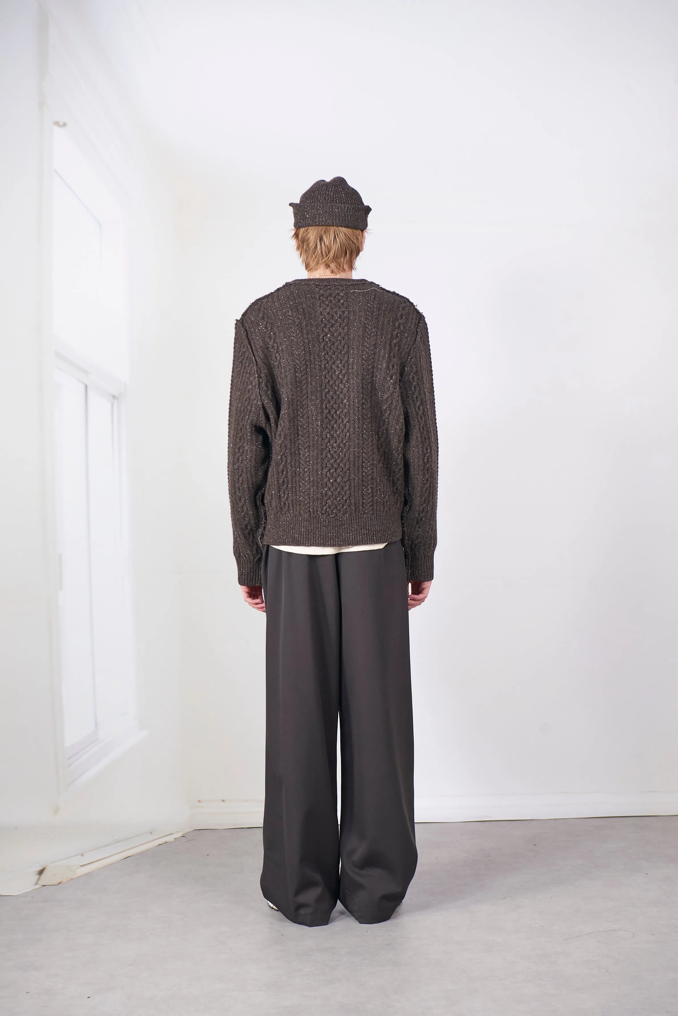 CF.20.03.02.01 FRANKENSTEIN CABLE KNIT brown glitter sold by Camiel Fortgens product image thumbnail 5