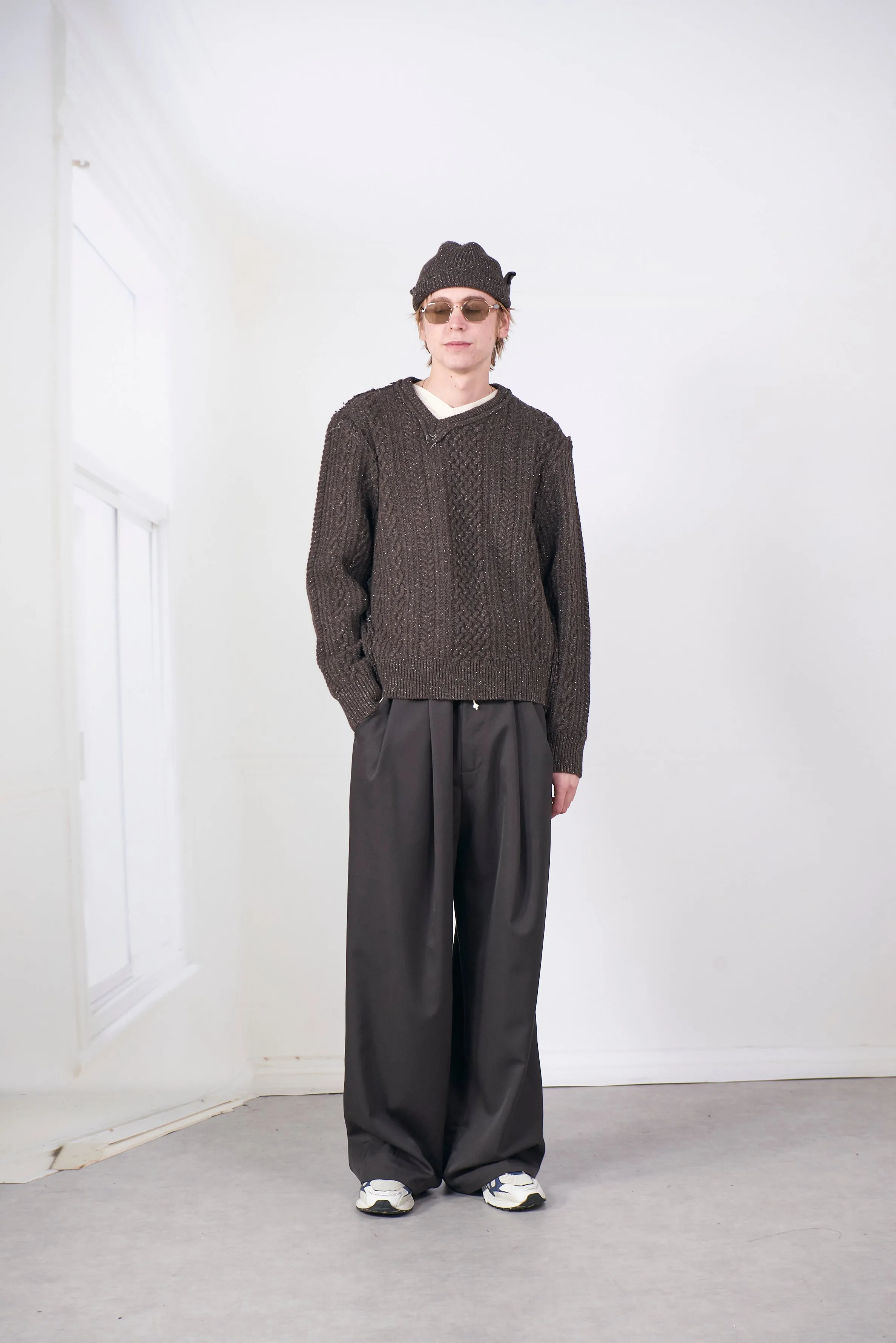 CF.20.03.02.01 FRANKENSTEIN CABLE KNIT brown glitter sold by Camiel Fortgens product image thumbnail 4