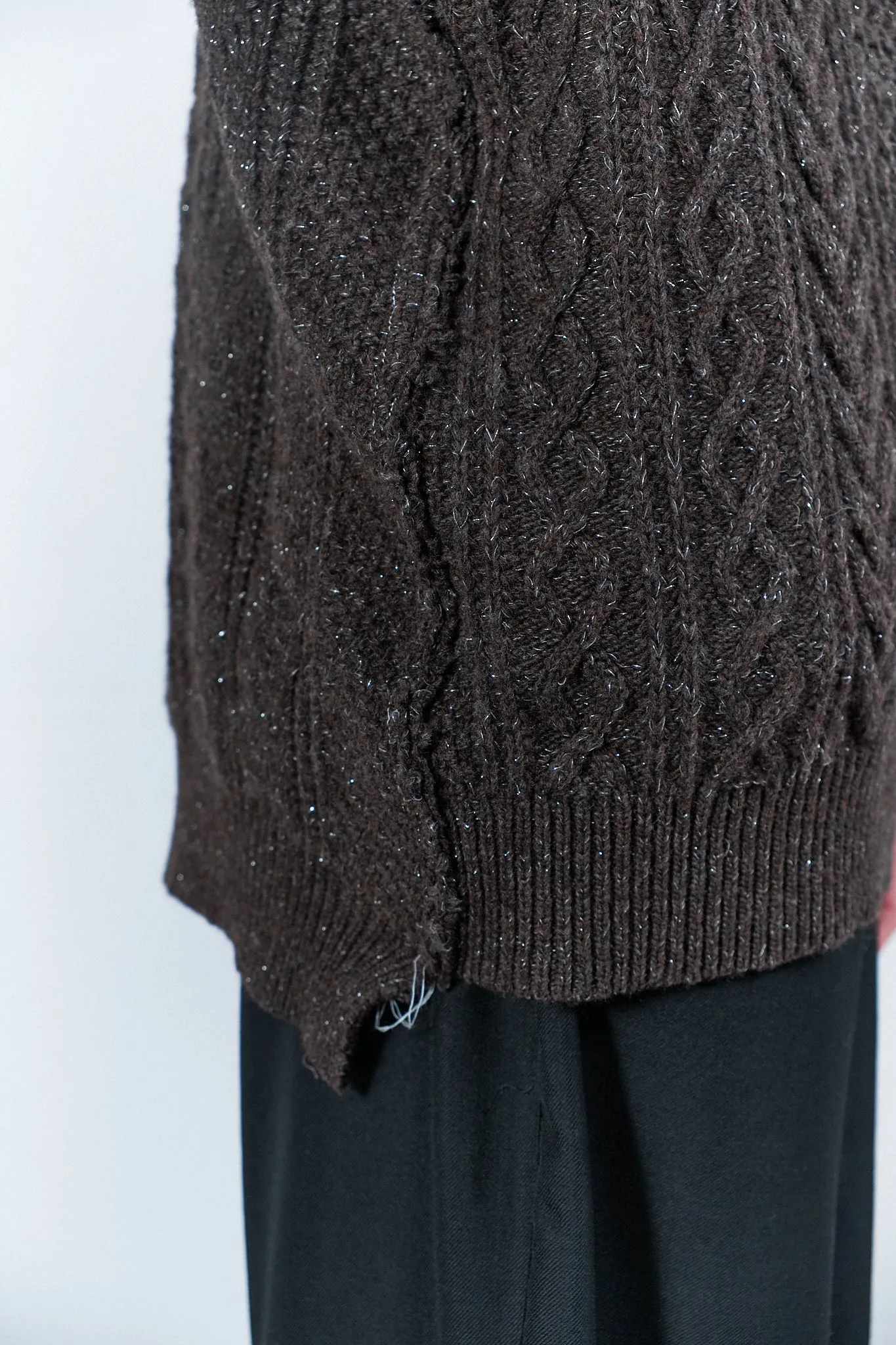 CF.20.03.02.01 FRANKENSTEIN CABLE KNIT brown glitter sold by Camiel Fortgens product image thumbnail 2