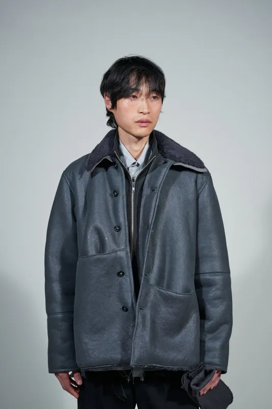 CF.22.16.04.01 SHEARLING COAT shearling grey made by Camiel Fortgens