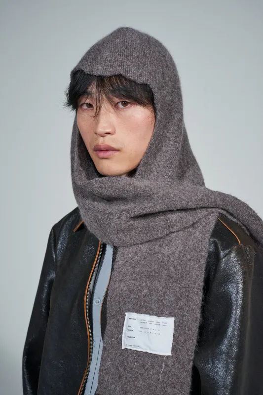 CF.22.11.02.01 BALACLAVA SCARF alpaca taupe made by Camiel Fortgens