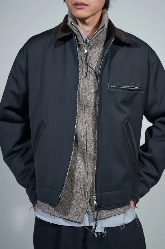 CF.22.10.03.01 WORKER JACKET wool twill grey sold by Camiel Fortgens