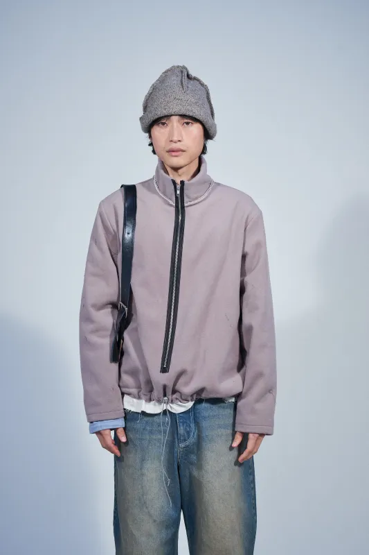CF.22.09.05.03 FLEECE ANORAK pilled wool fleece sand made by Camiel Fortgens