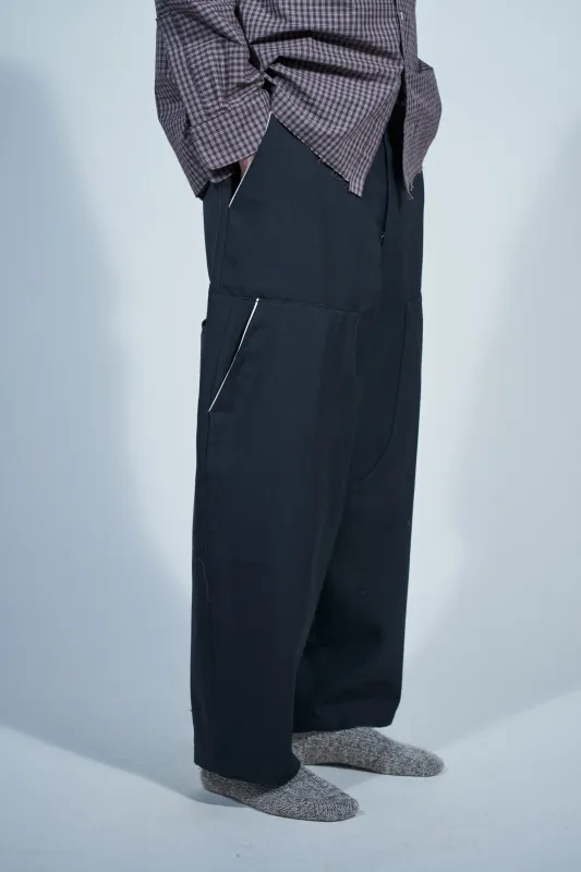 CF.22.06.05.01 DOUBLE PANTS poly/wool twill black sold by Camiel Fortgens